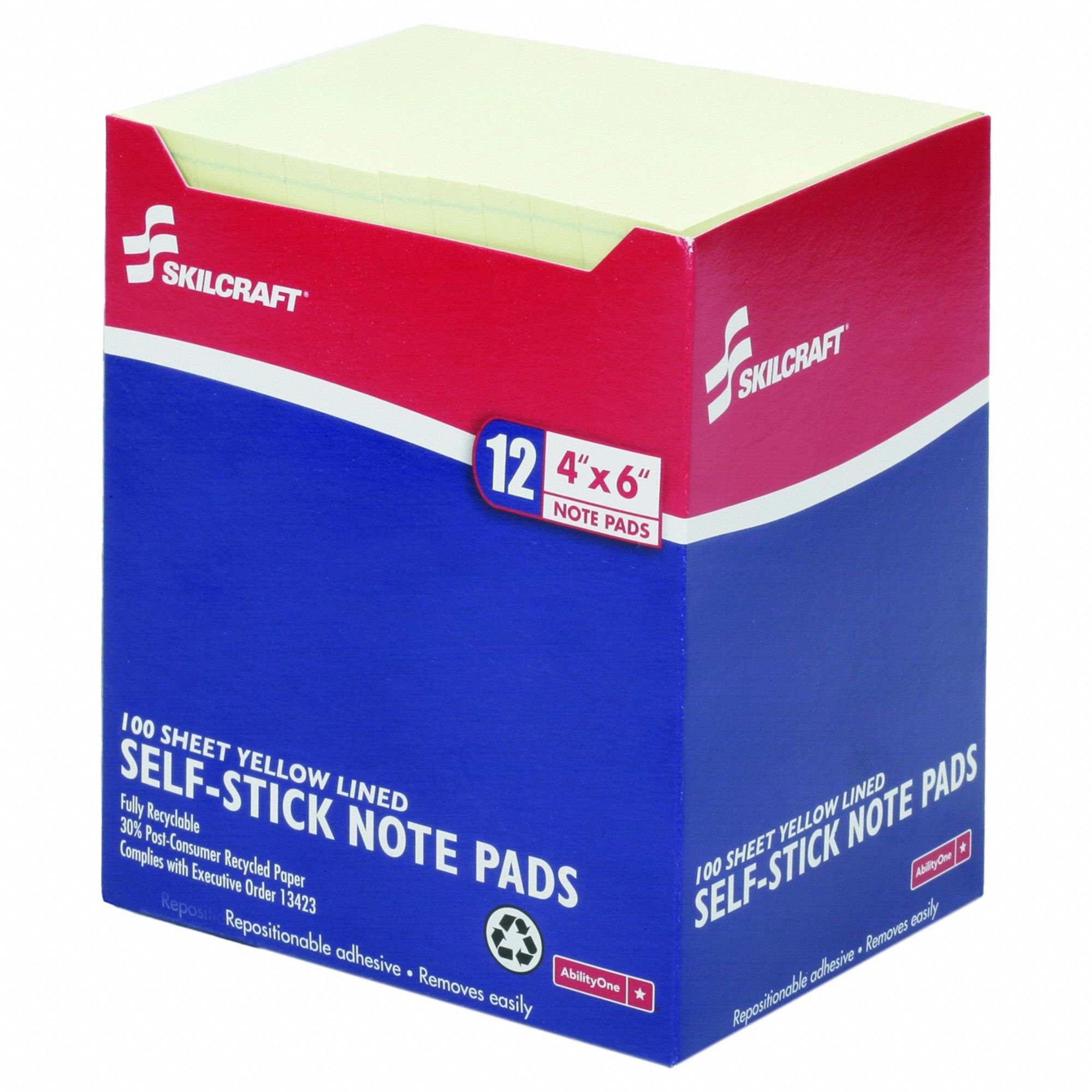 Pad Self-Stick Yellow 4 X 6