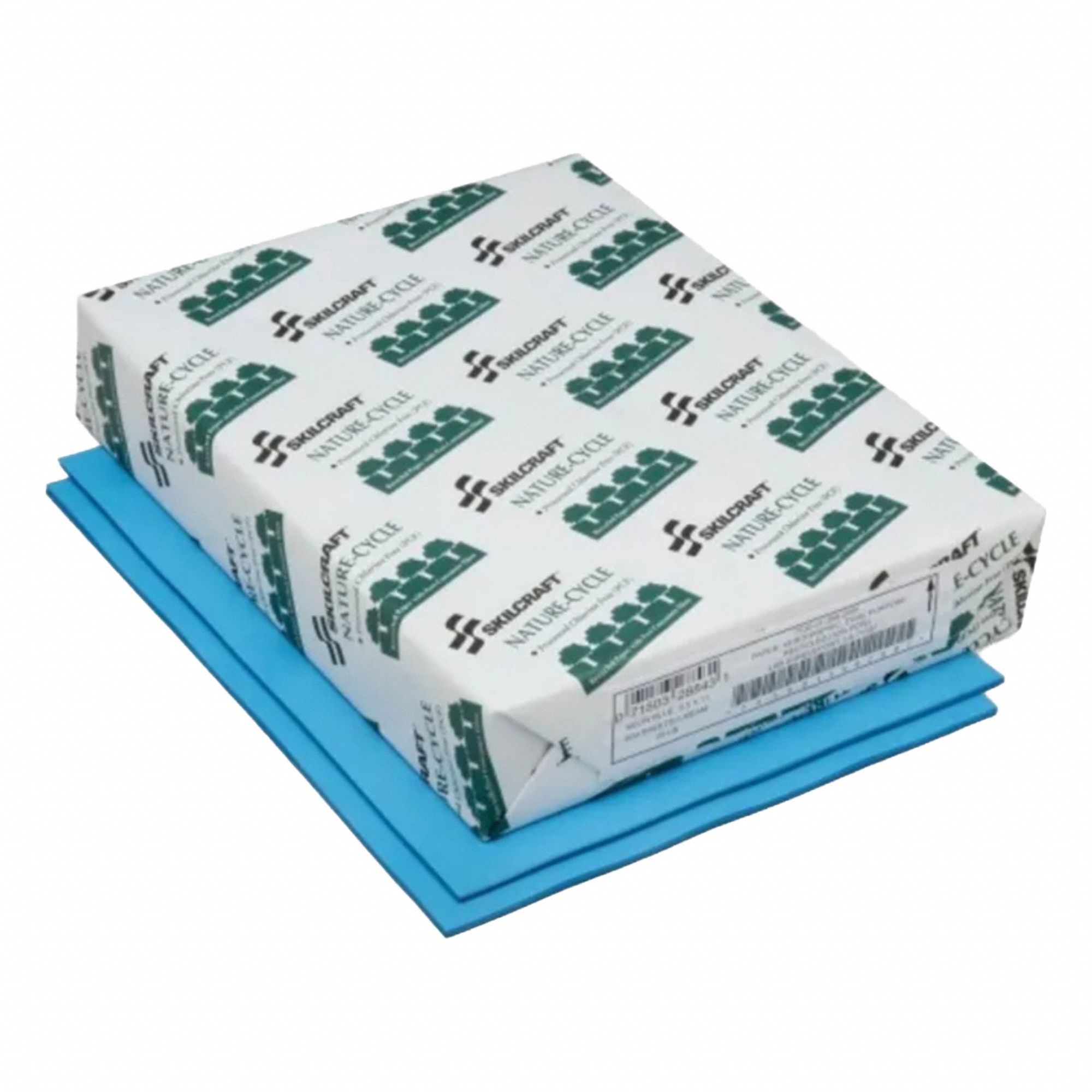 Copy Paper: 20 lb, 8-1/2 x 11 in, Letter, Neon Blue, Matte, 500 PK