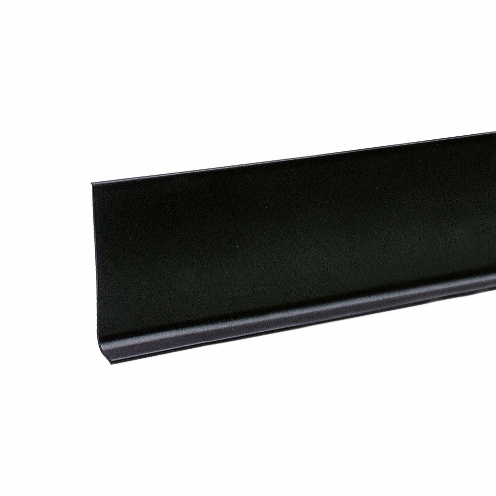 Wall Base Molding: Black, Vinyl, 120 ft Overall Lg, 4 in Overall Ht, Roll