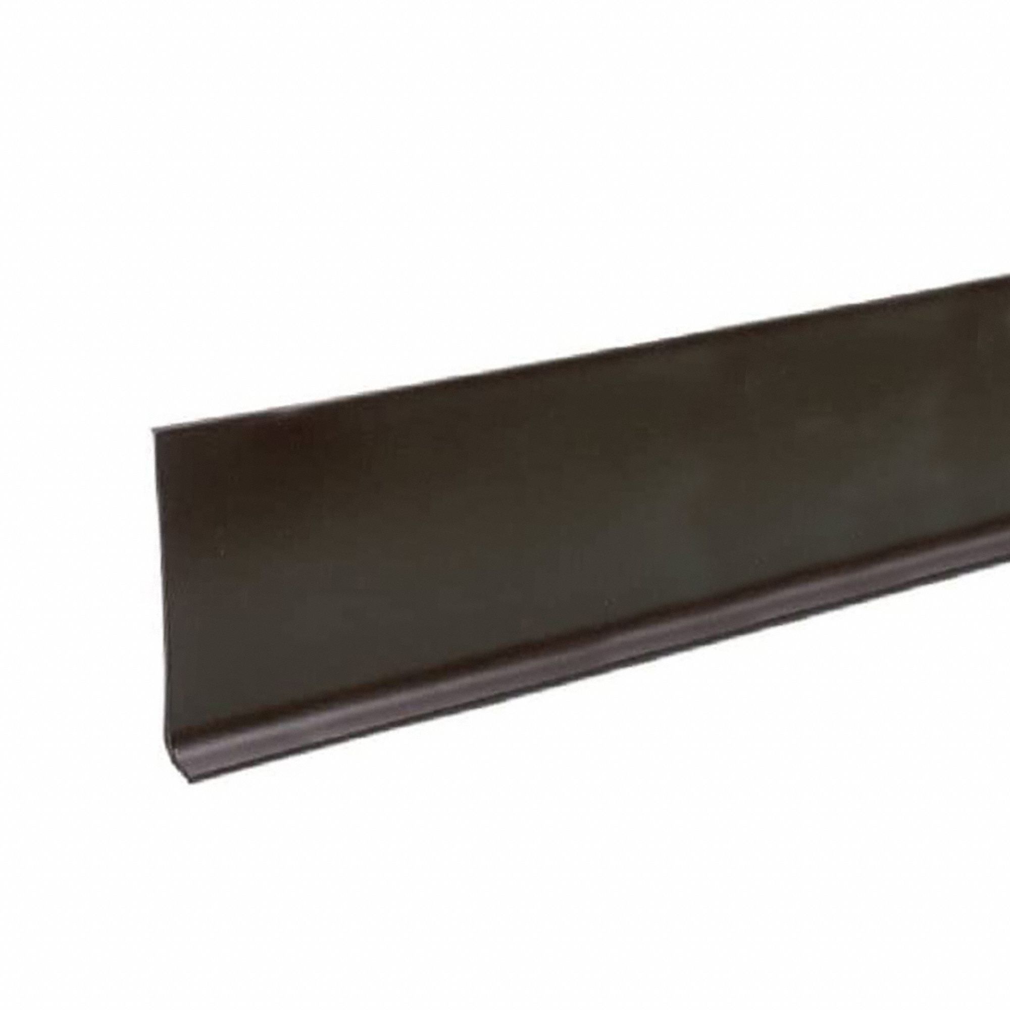 Wall Base Molding: Brown, Vinyl, 120 ft Overall Lg, 4 in Overall Ht, Roll
