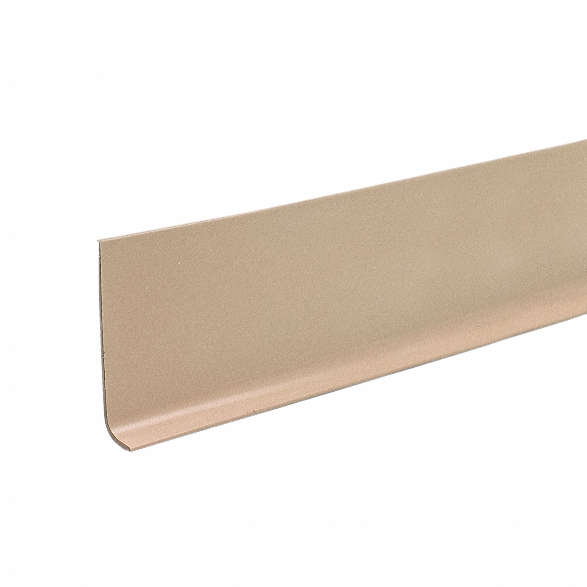 Wall Base Molding: Beige, Vinyl, 120 ft Overall Lg, 4 in Overall Ht, Roll