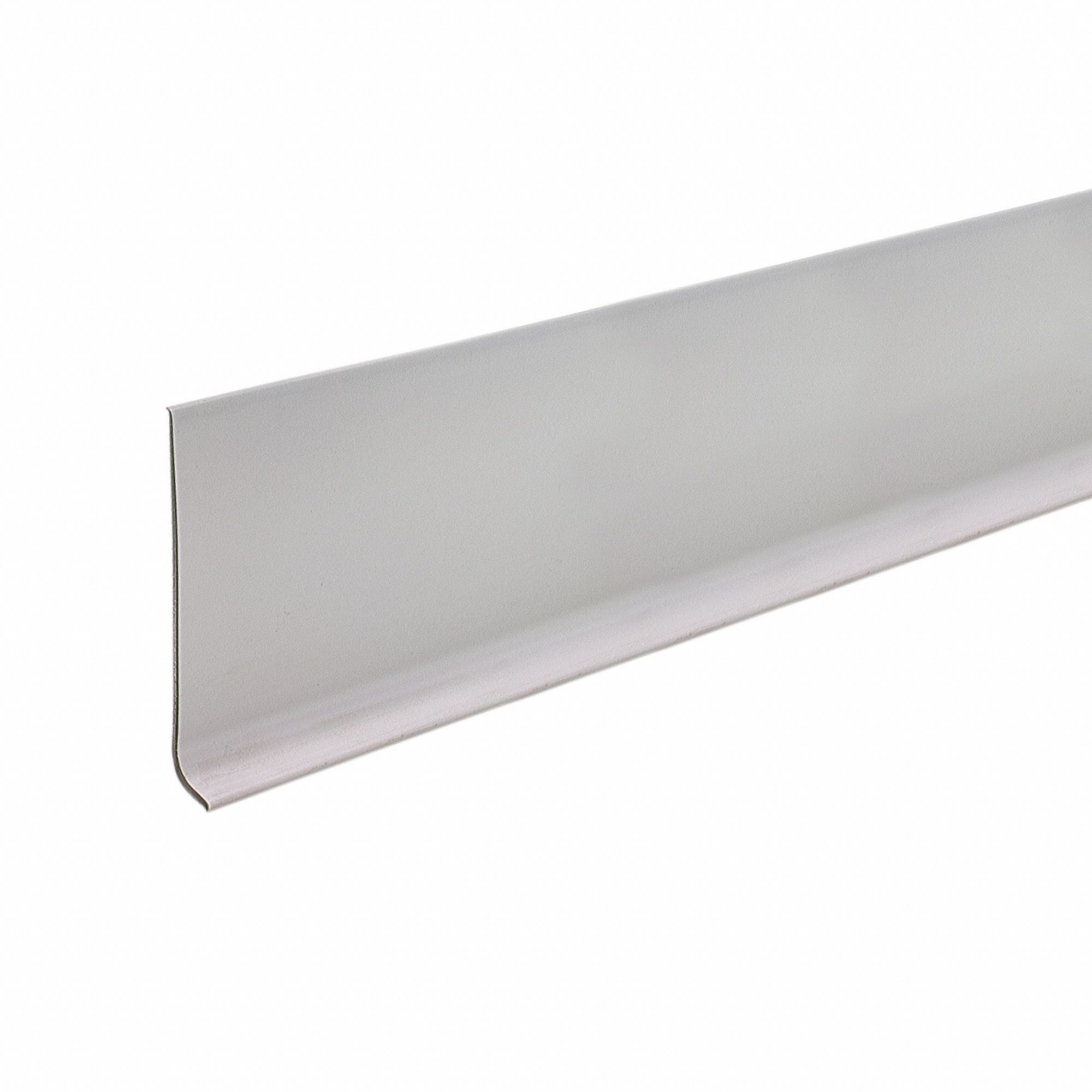 Wall Base Molding: Gray, Vinyl, 120 ft Overall Lg, 4 in Overall Ht, Roll