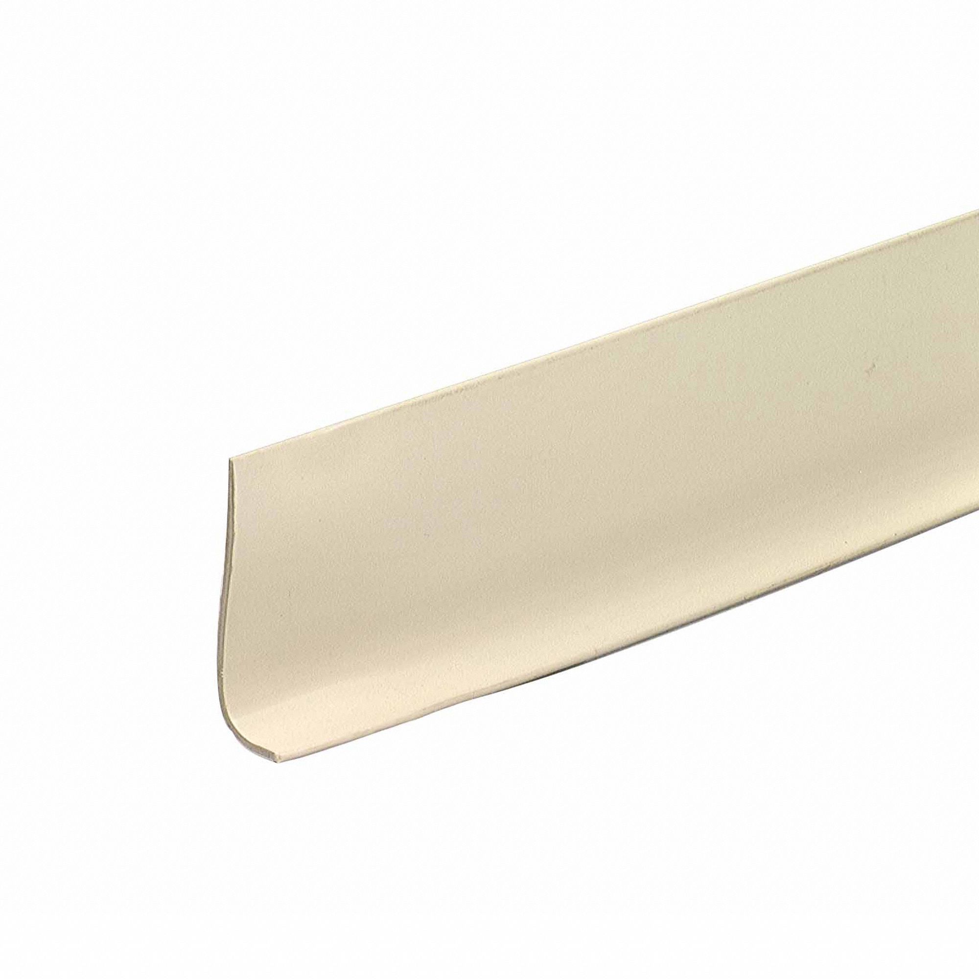 Wall Base Molding: Almond, Vinyl, 4 ft Overall Lg, 2 1/2 in Overall Ht, Strips