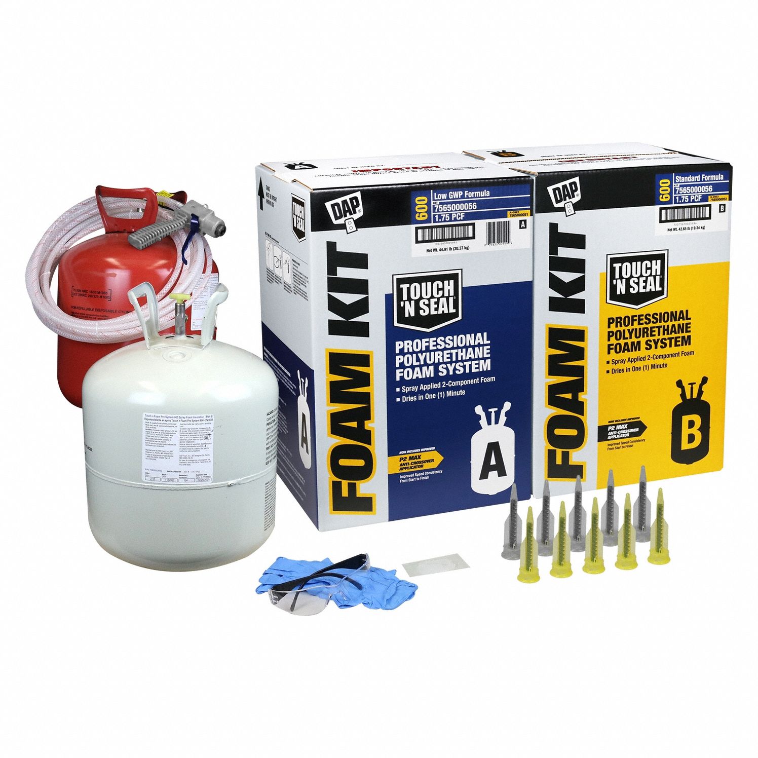 TOUCH 'N SEAL, 600, Cream, Insulating Spray Foam Sealant Kit 444A88