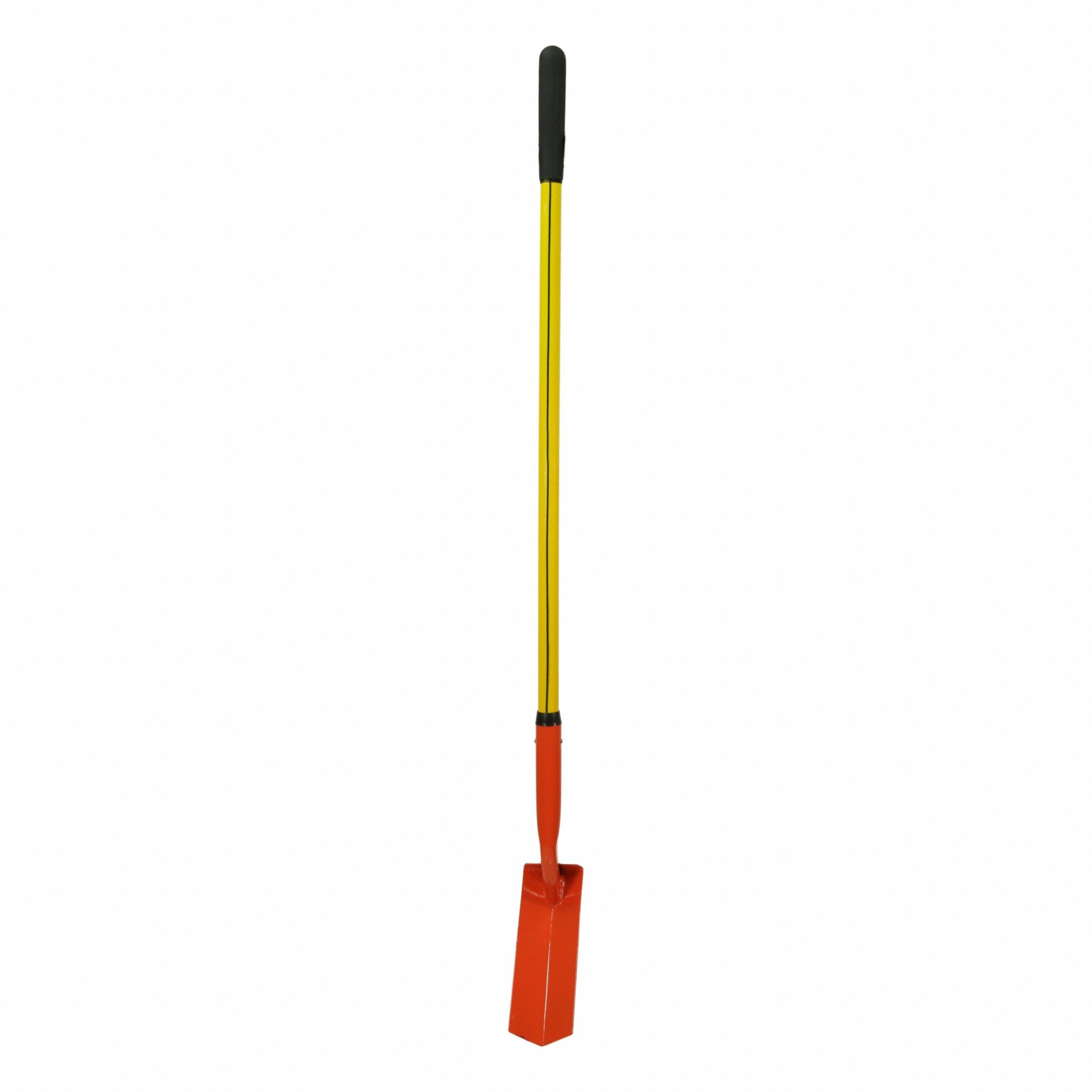 Trenching Shovel V-Type Blade: Steel Blade, 14 ga, Straight Handle Type, Fiberglass Handle