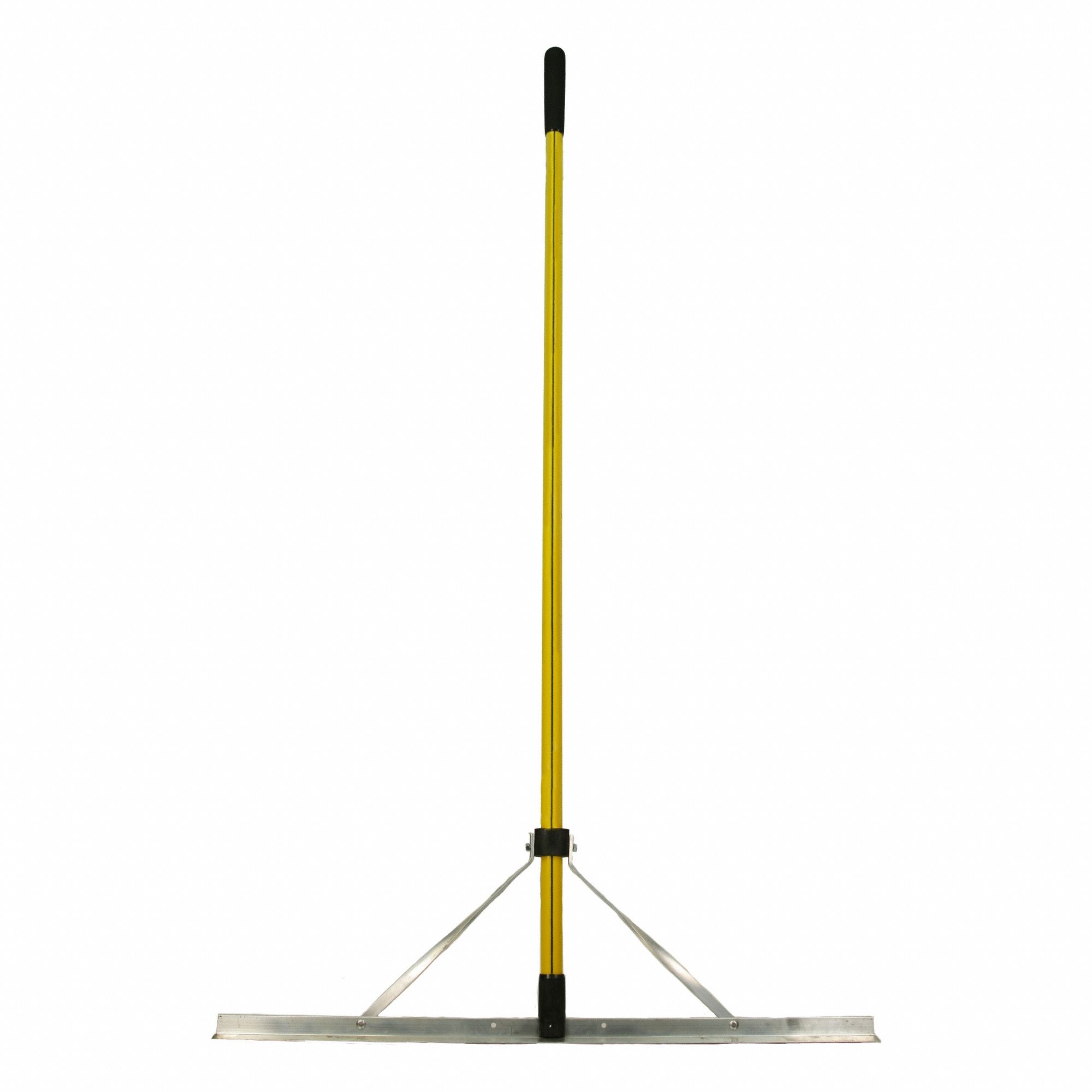 Landscape Rake: Aluminum, Fiberglass Handle, Anti-Slip Handle Type, 66 in Handle Lg