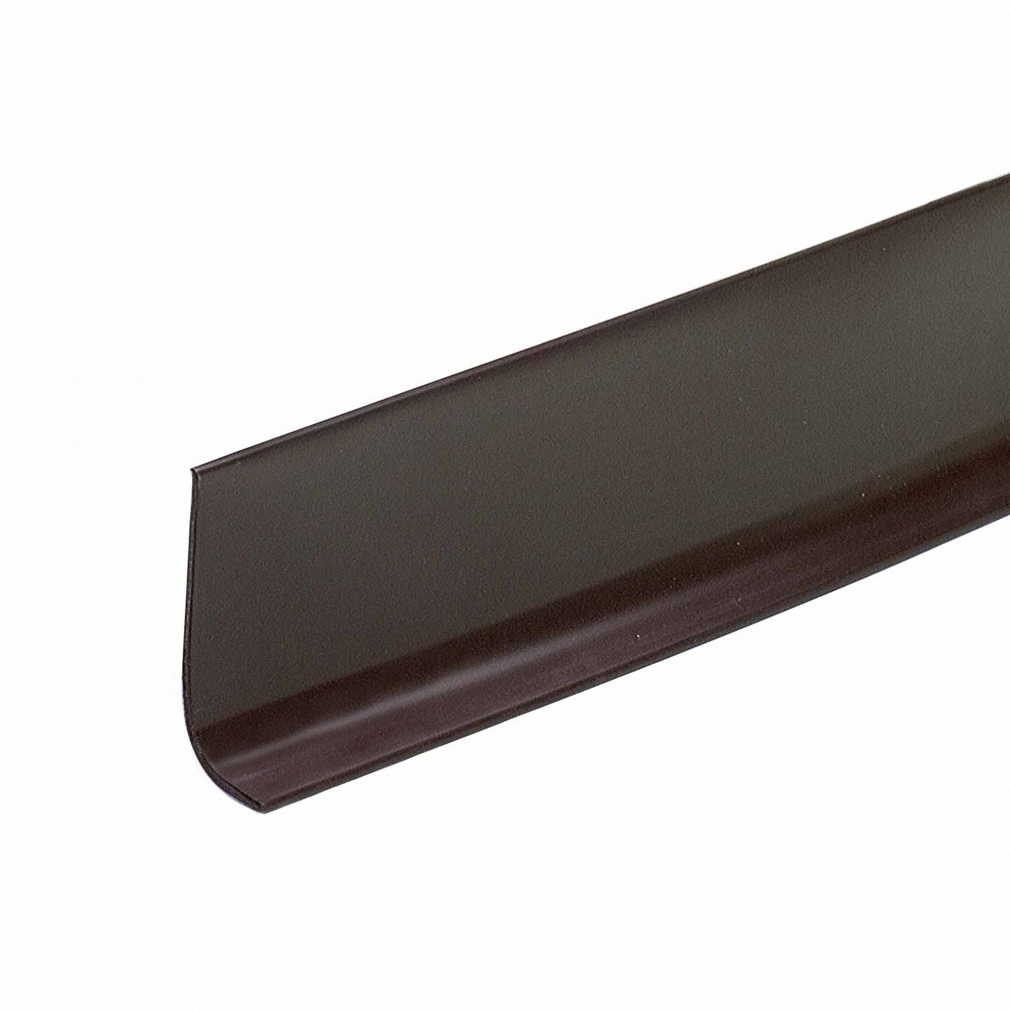 Wall Base Molding: Brown, Vinyl, 120 ft Overall Lg, 2 1/2 in Overall Ht, Roll