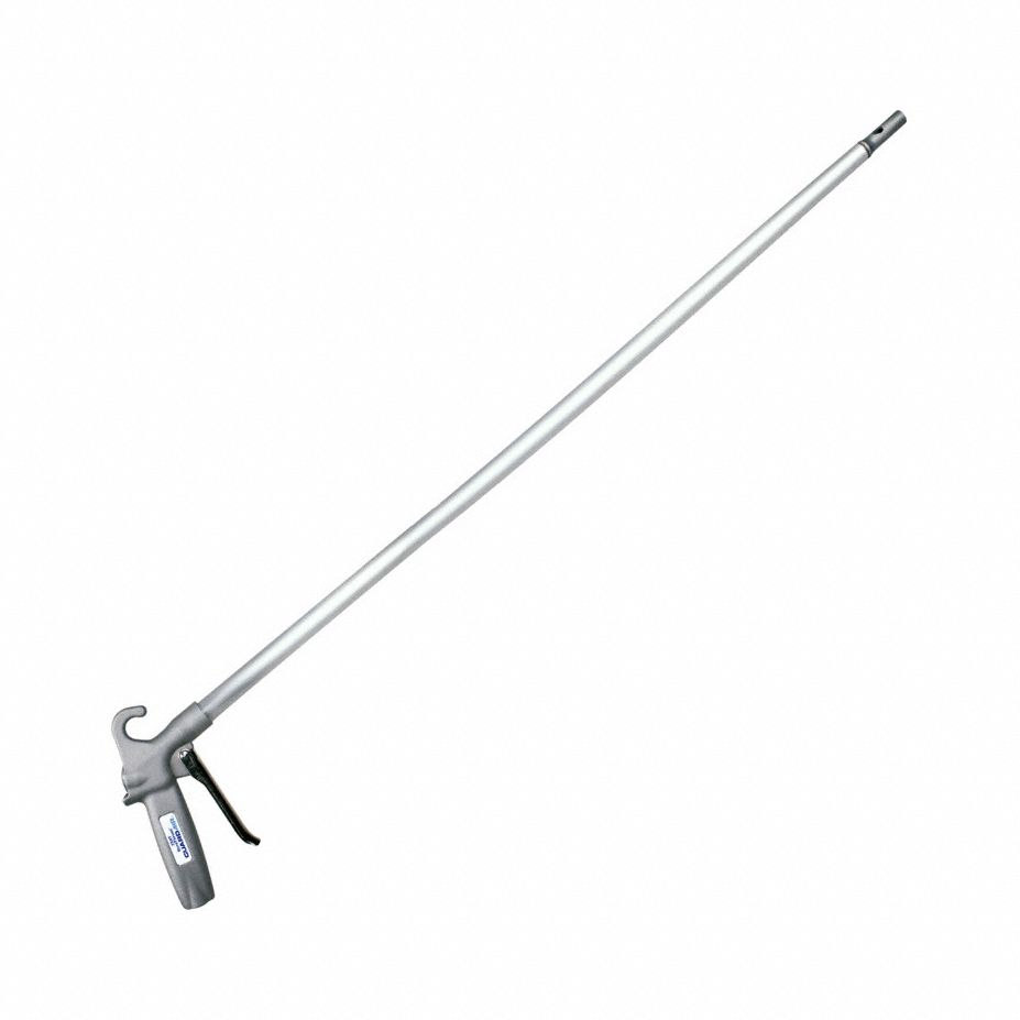 GUARDAIR Air Gun: Pistol-Grip Grip, Aluminum, 1/4 in Female NPT, 1 Nozzle(s), Straight, Focused (MPN 75XT072AA). Key specifications — attr1328526: Aluminum; attr1328500: Extension and Nozzle; attr1328508: GUARDAIR; attr1328515: No; attr1328533: Yes.