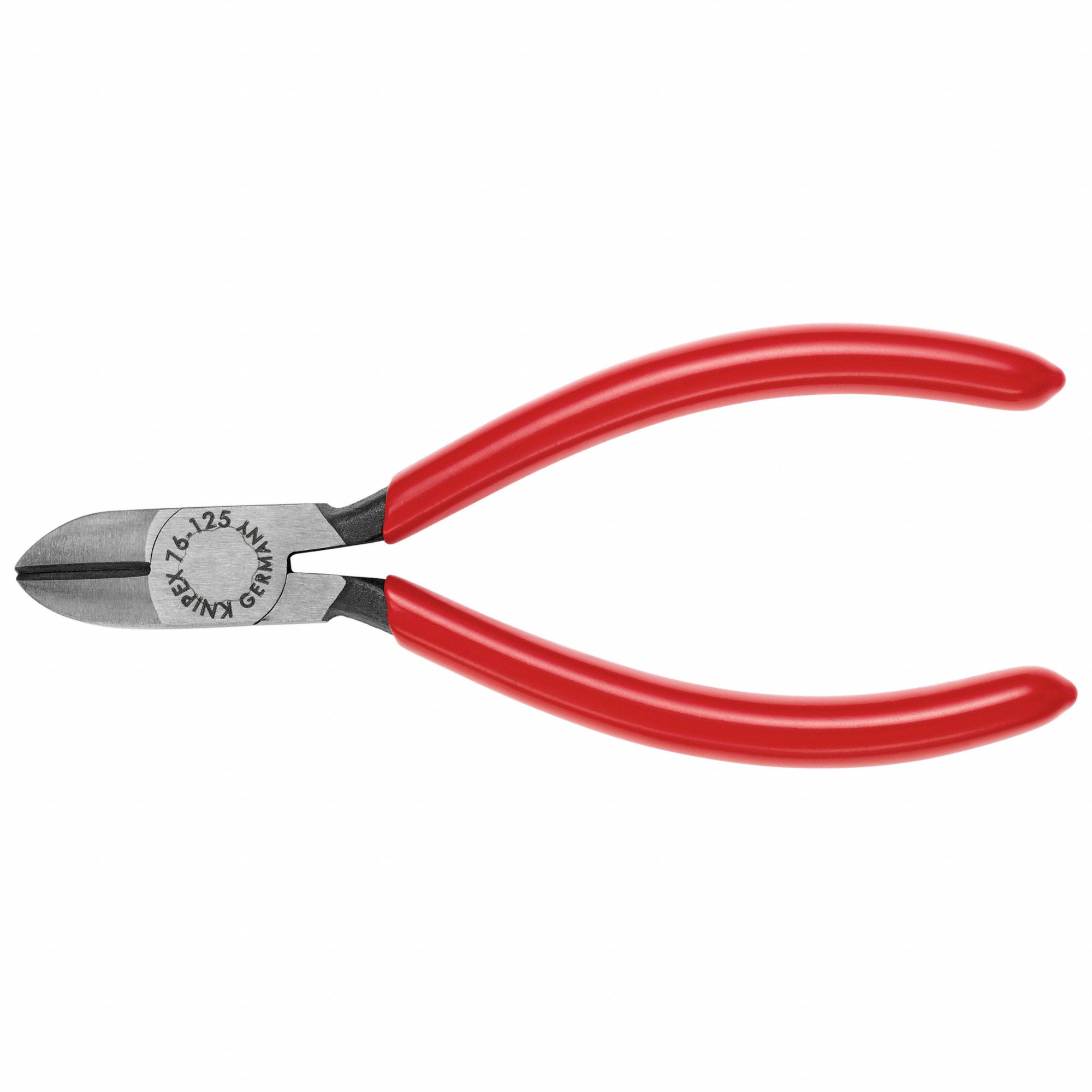 Diagonal Cutting Plier: Semiflush, Straight, Oval, 7/8 in Jaw Lg, 5/8 in Jaw Wd, 5 in Overall Lg