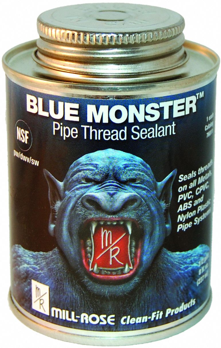 Pipe Thread Sealant: Heavy-Duty Industrial Grade, 8 fl oz, Can, Blue