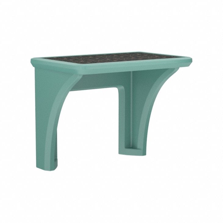 Wall-Mount Desk: Aqua, 29 in Overall Ht, 36 in Overall Wd, 24 in Overall Dp, Wall Mount
