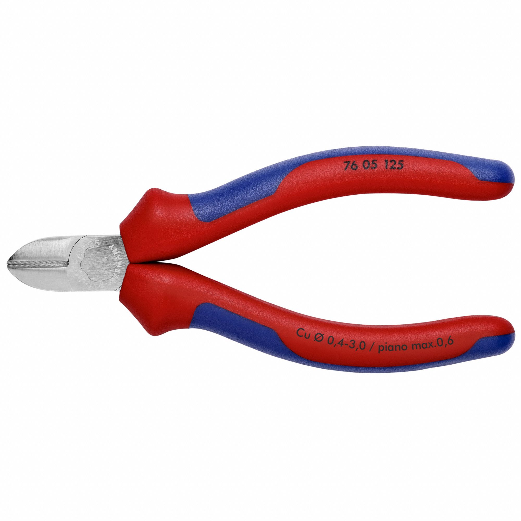 Diagonal Cutting Plier: Std, Straight, Oval, 7/8 in Jaw Lg, 5/8 in Jaw Wd, 5 in Overall Lg