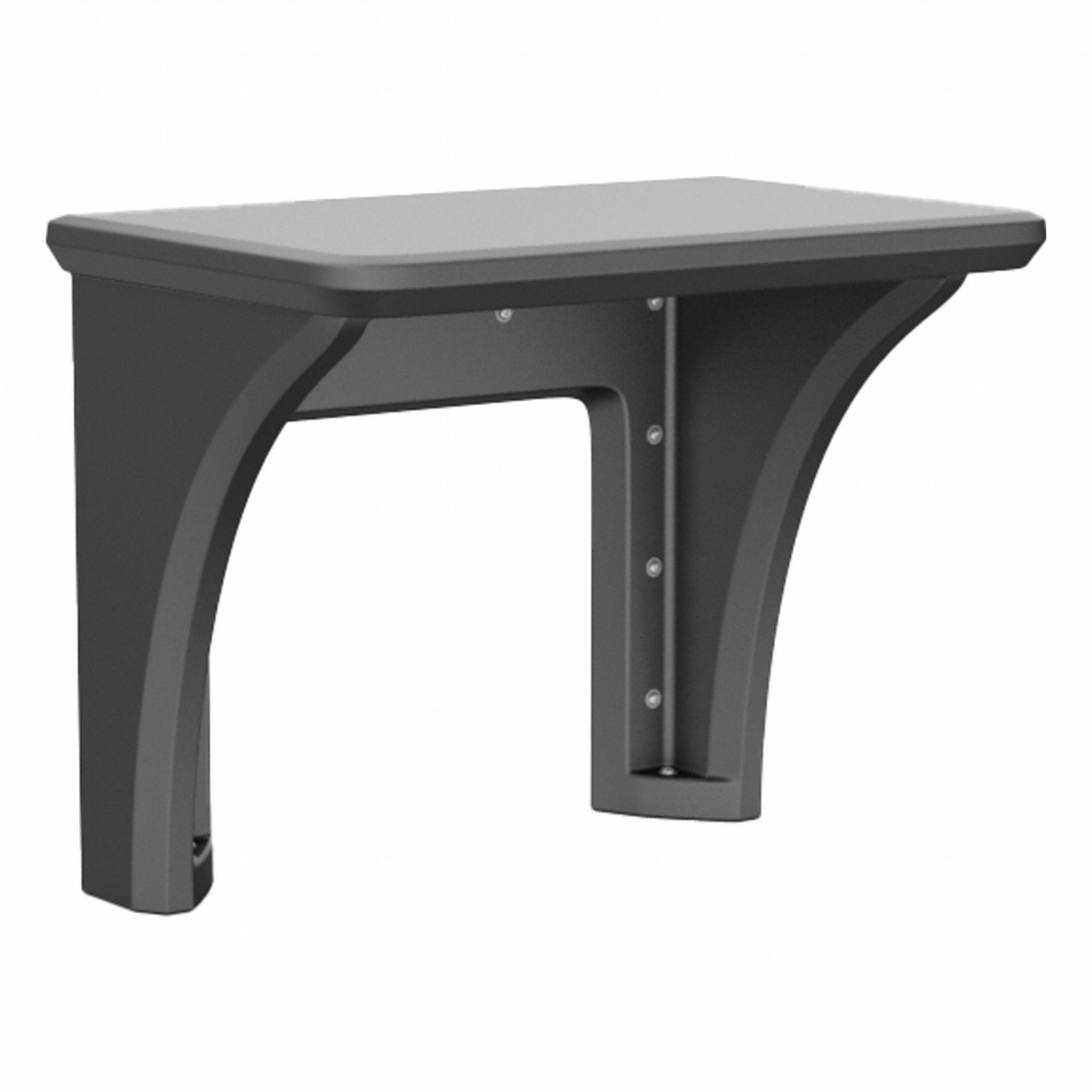 Wall-Mount Desk: Black, 29 in Overall Ht, 36 in Overall Wd, 24 in Overall Dp, Wall Mount