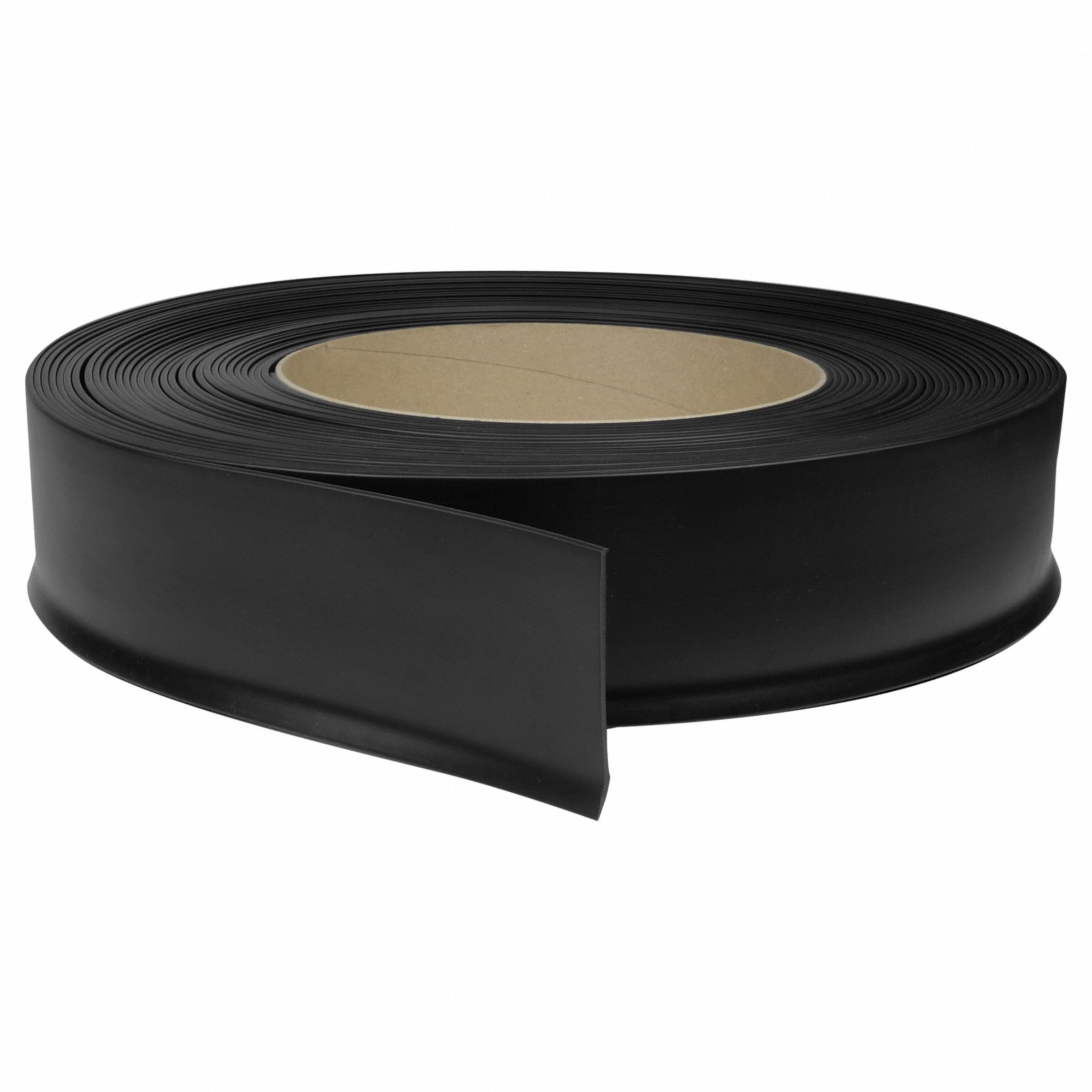 Wall Base Molding: Black, Thermoplastic, 120 ft Overall Lg, 4 in Overall Ht, Roll