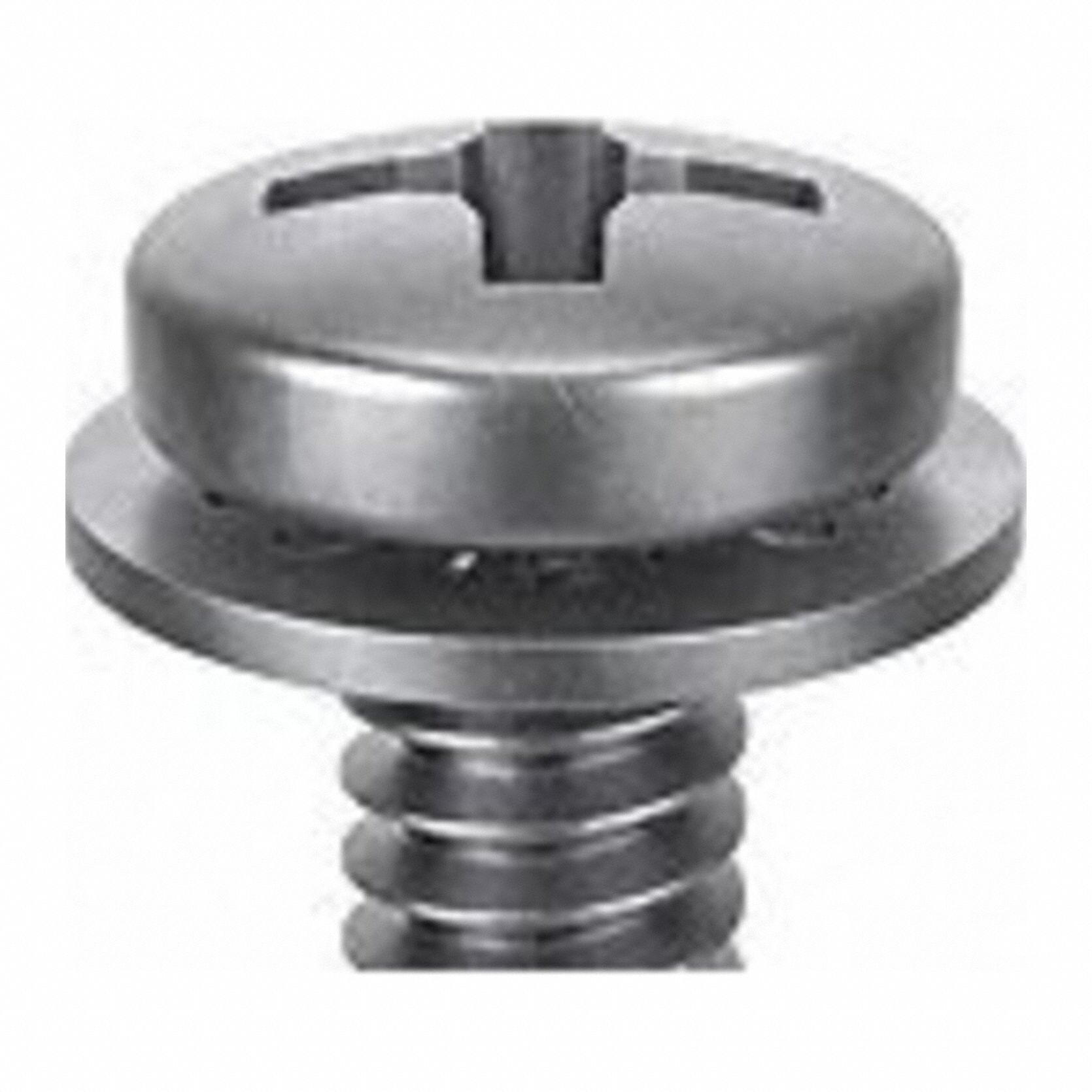 SEMS Screw: Internal Tooth, M2.5x0.45 Thread Size, 12 mm Lg, Stainless Steel, Passivated, Pan, 10 PK