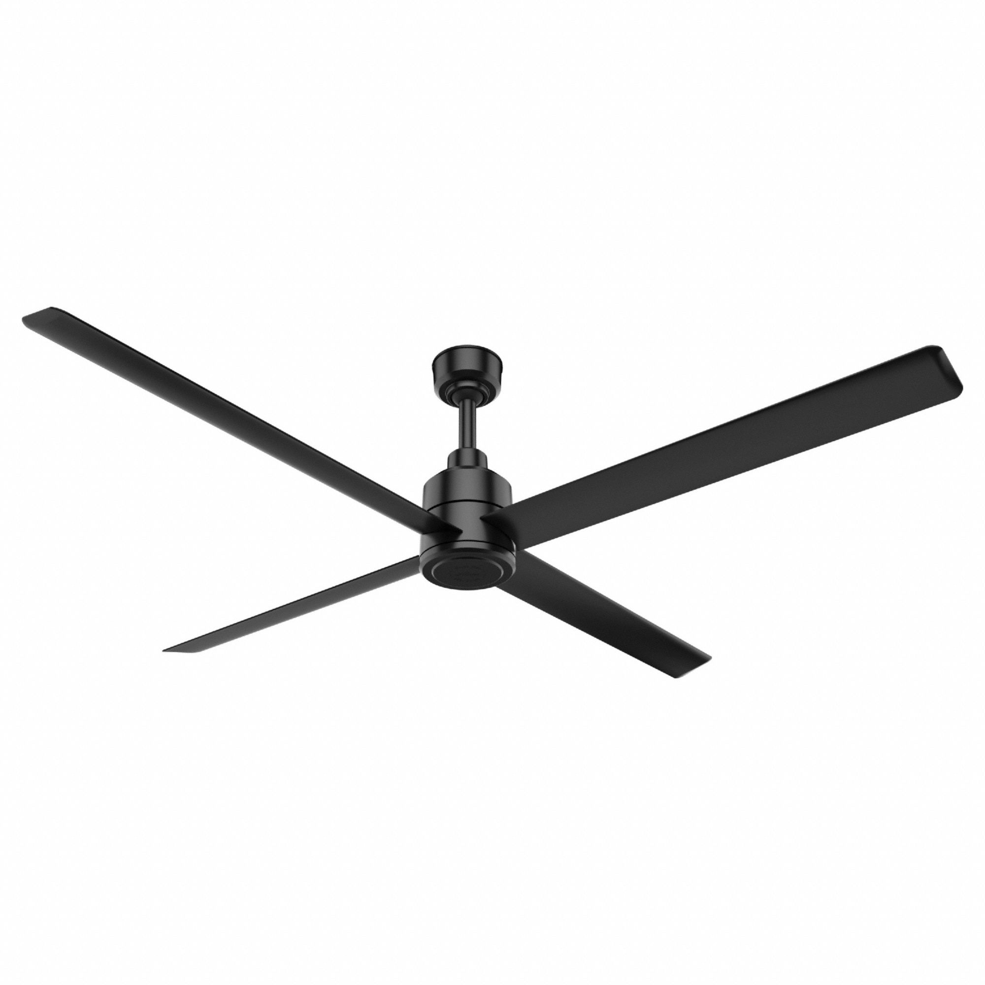 Ceiling Fan: 8 ft Blade Dia, 8 Speeds, 22, 034 cfm, 120V AC, 10 ft Max. Mounting Ht, Black