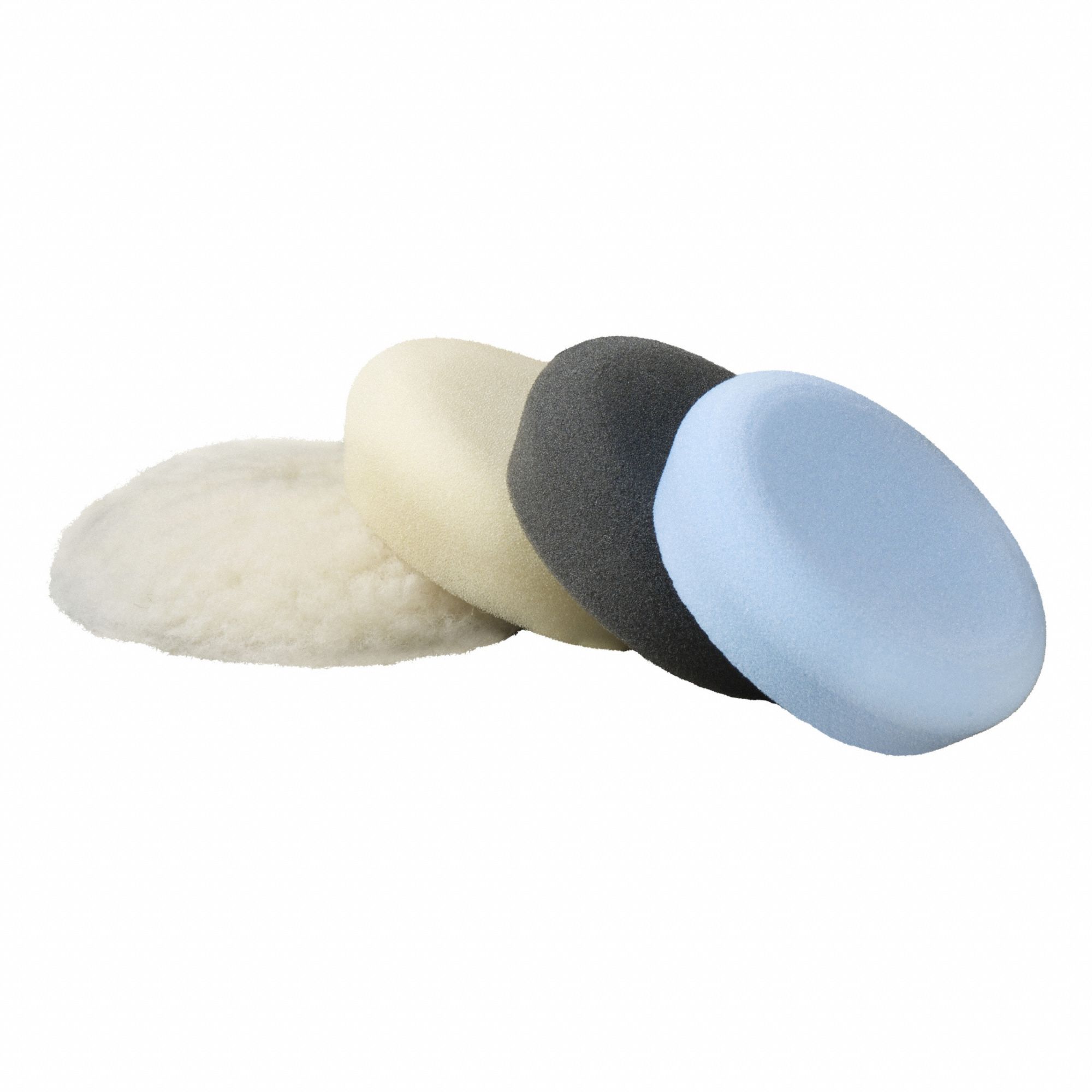 Paint Finishing Pad Kit: Pad, Hook-and-Loop, Hook-and-Loop, Wool, 4 in Outside Dia