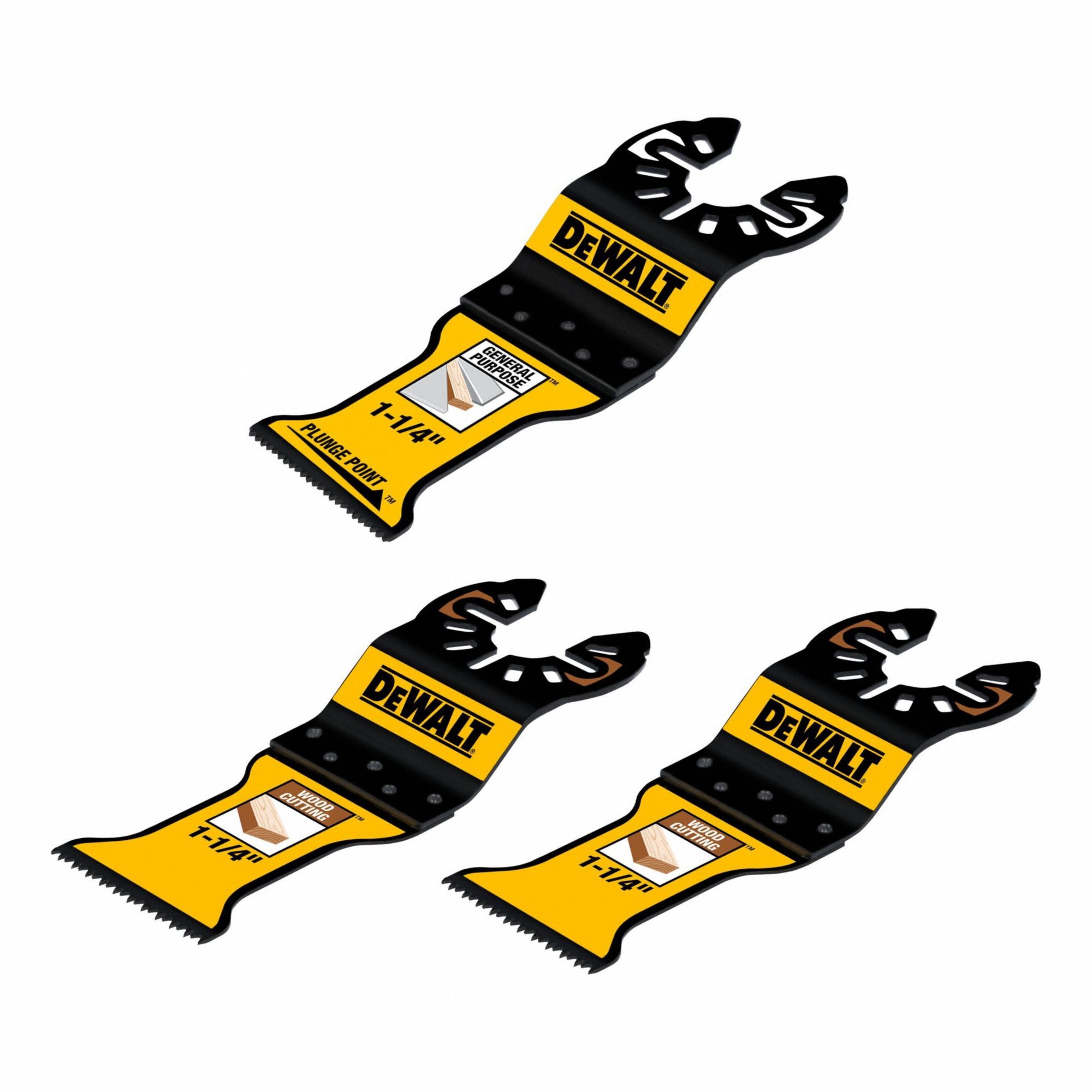 DEWALT OSC Wood and General Purpose Combo (3 PK): 3 Blades, Semi-Circular, 3 PK