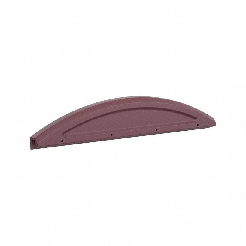 Endurance Wall Bunk Safety Rail: Burgundy, 61 1/2 in Overall Wd, 12 in Overall Ht, Endurance