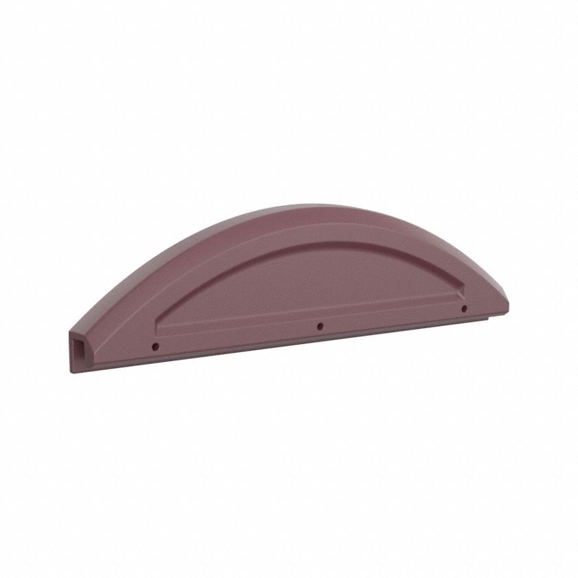 Small Endurance Wall Bunk Safety Rail: Burgundy, 42 in Overall Wd, 12 in Overall Ht