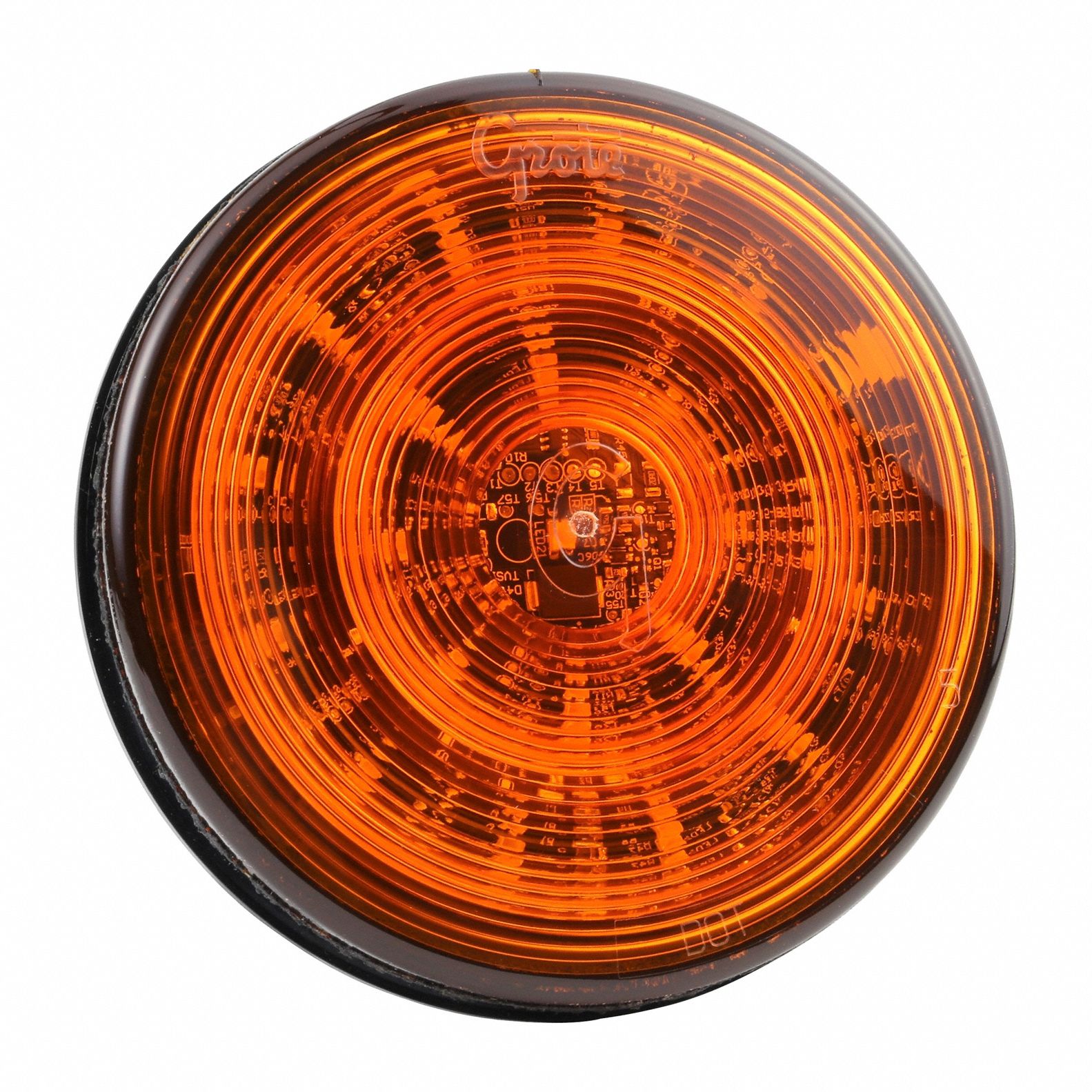 Strobe Light: Strobe, Amber, 4 in Overall Wd, 3/4 in Overall Ht, LED, 12V DC