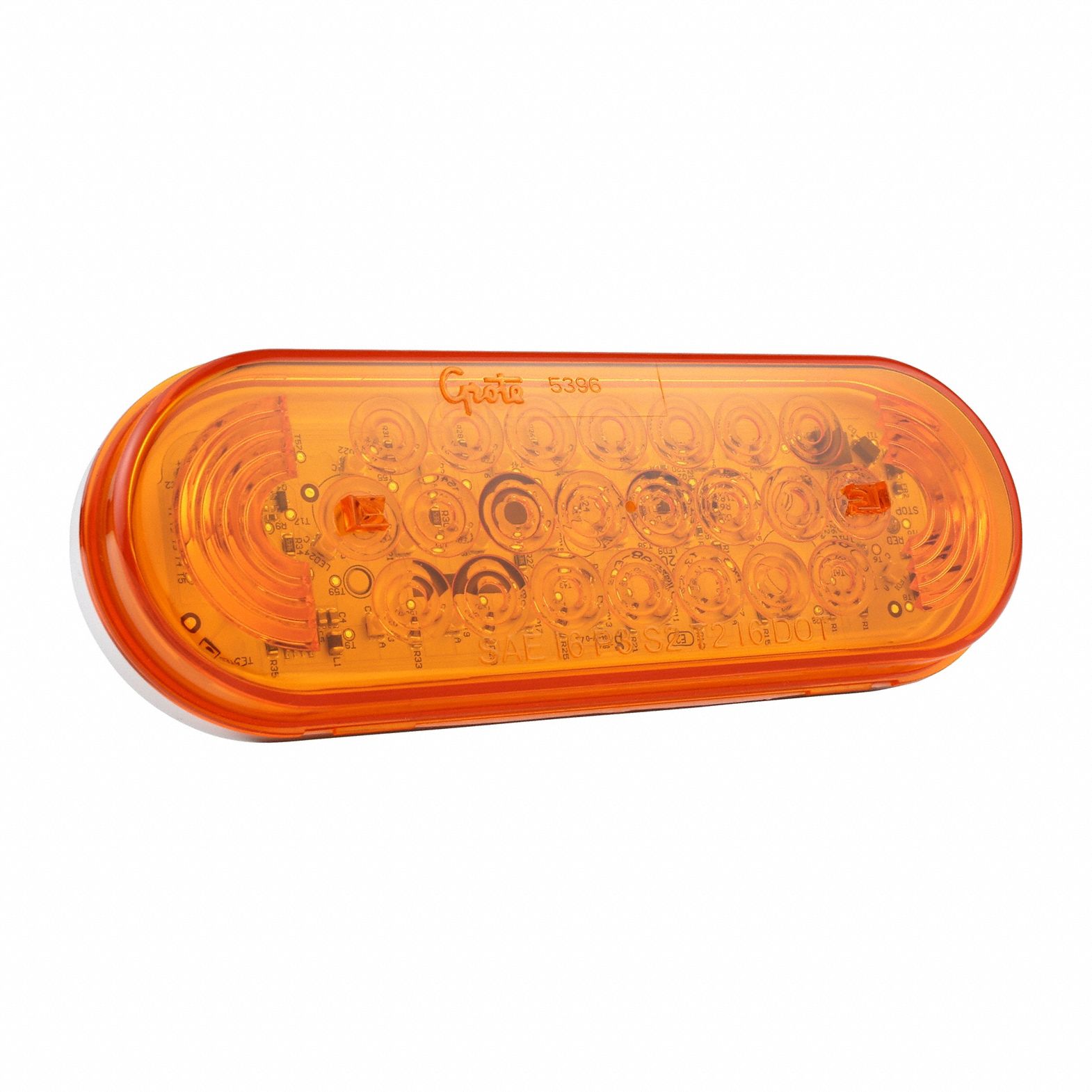 Strobe Light: Strobe, Amber, 7/8 in Overall Wd, 2 1/4 in Overall Ht, LED, 12V DC