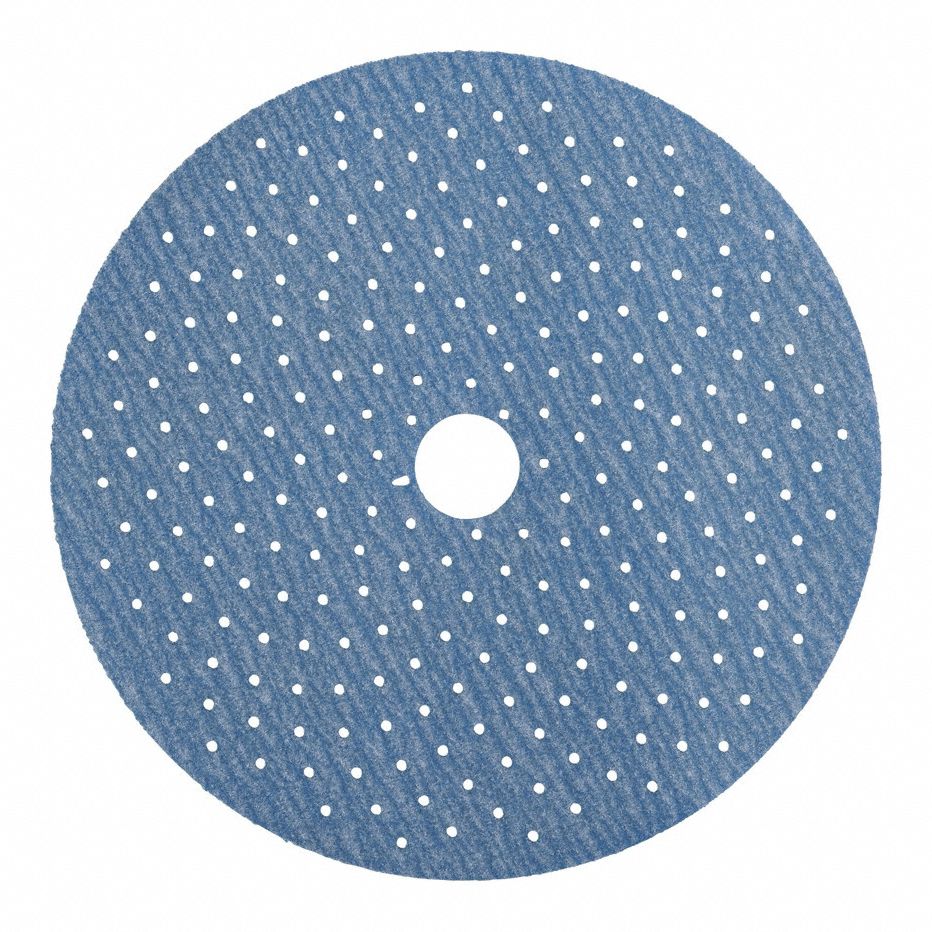 Hook-and-Loop Sanding Disc: 6 in Dia, Multi-Hole, Ceramic, P500 Grit, B Wt Paper