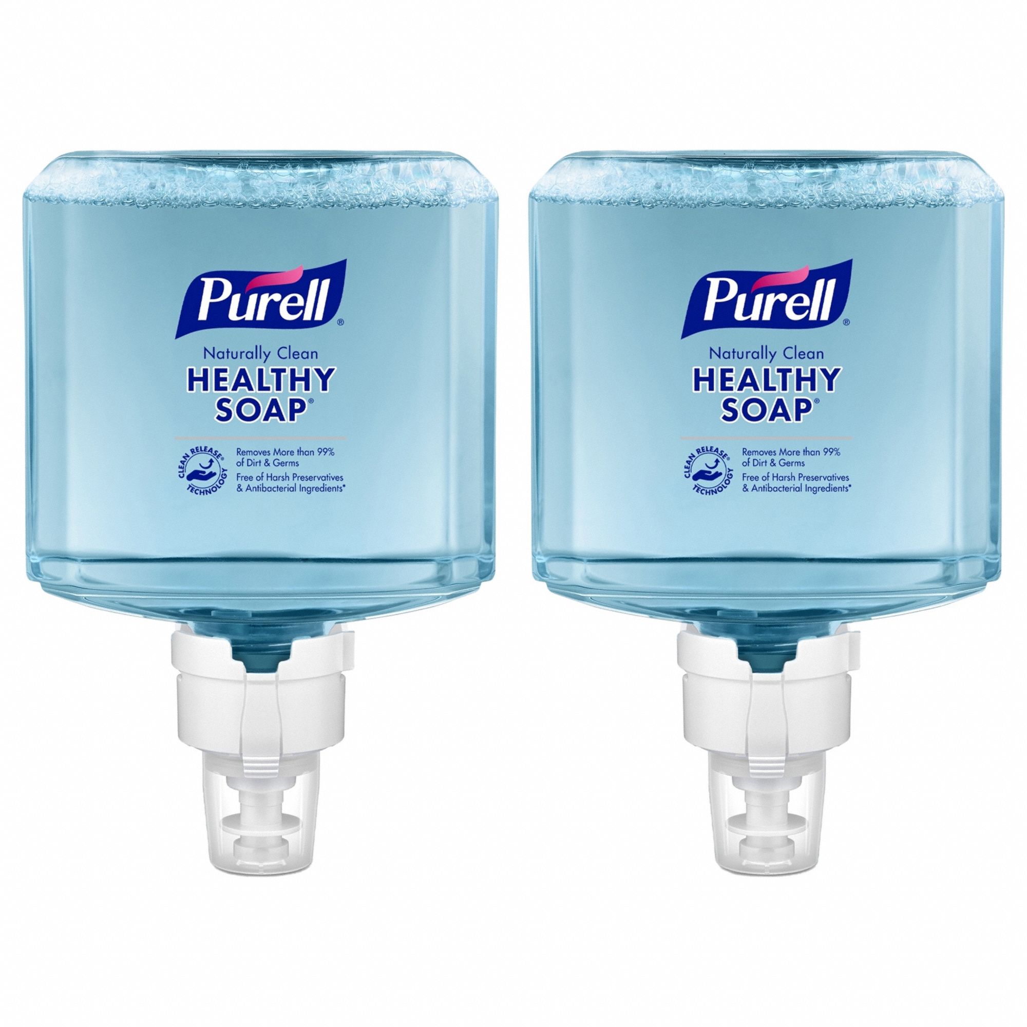 Hand Soap: Series ES8, 1, 200 mL, Foam, Fragrance Free, Requires Dispenser, 2 PK