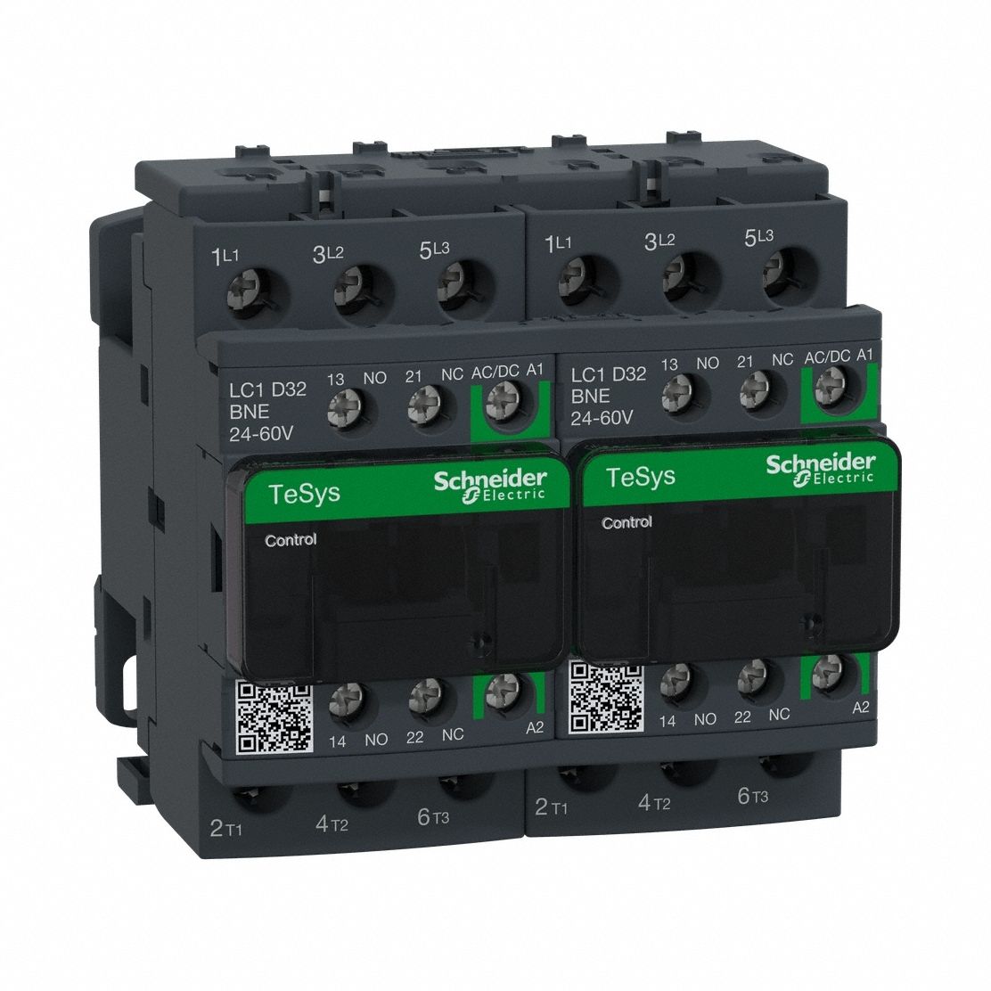 IEC Magnetic Contactor: Reversing, 3 Poles, 3NO Contacts, 32 A, 24V AC/48V AC Coil