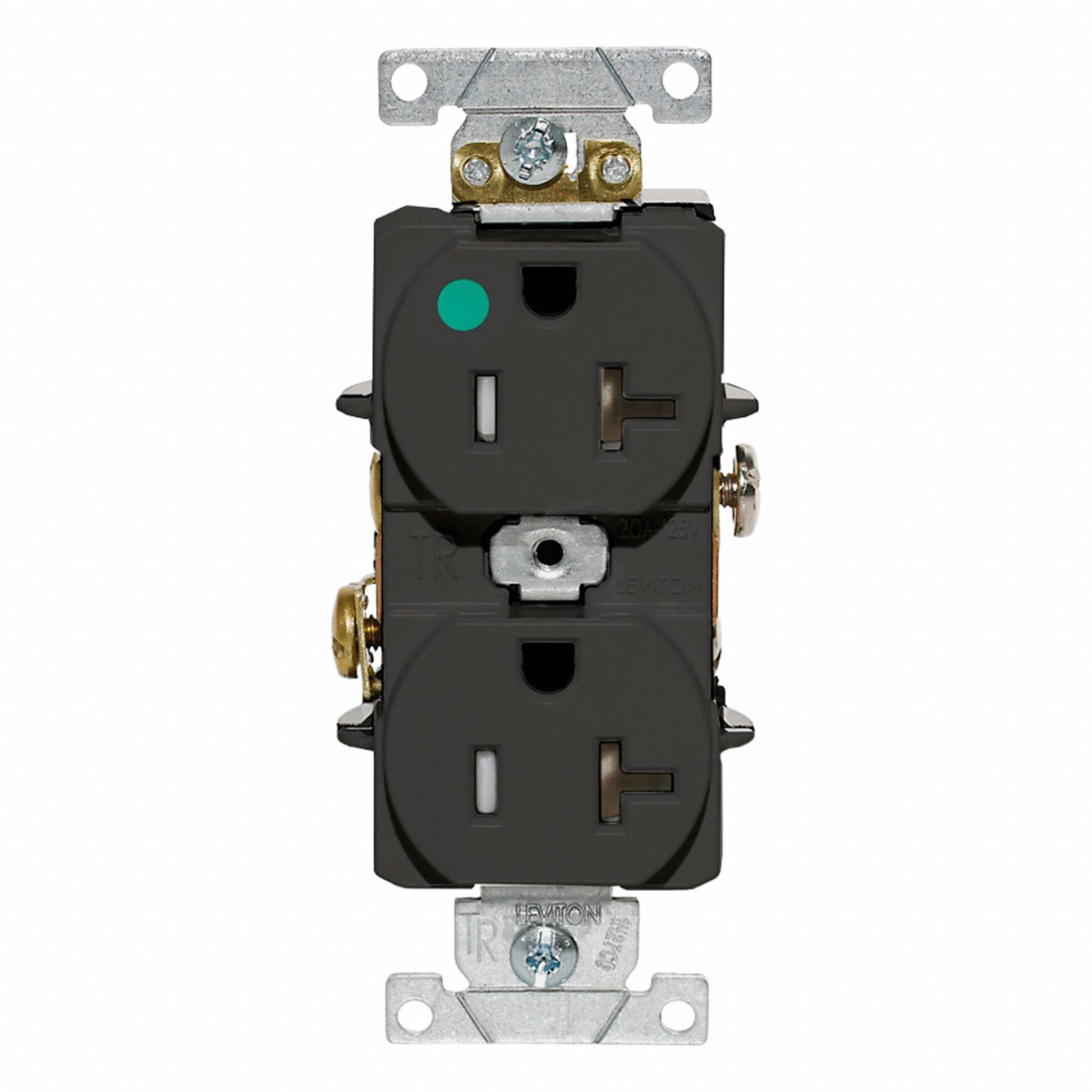 Duplex Outlet Black 20A 125V TR