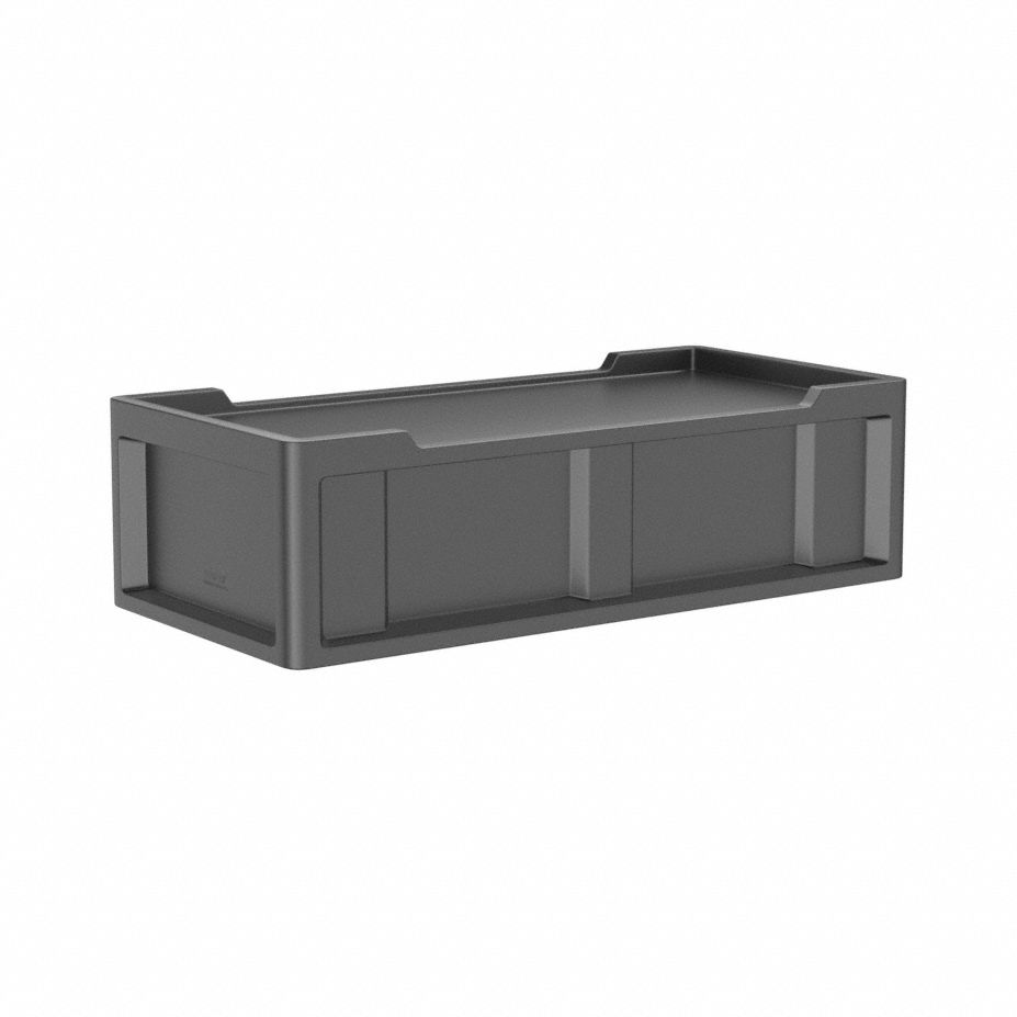 Correctional Bed: Black, 86 in Overall Lg, 42 in Overall Wd, 24 in Overall Ht, Polyethylene