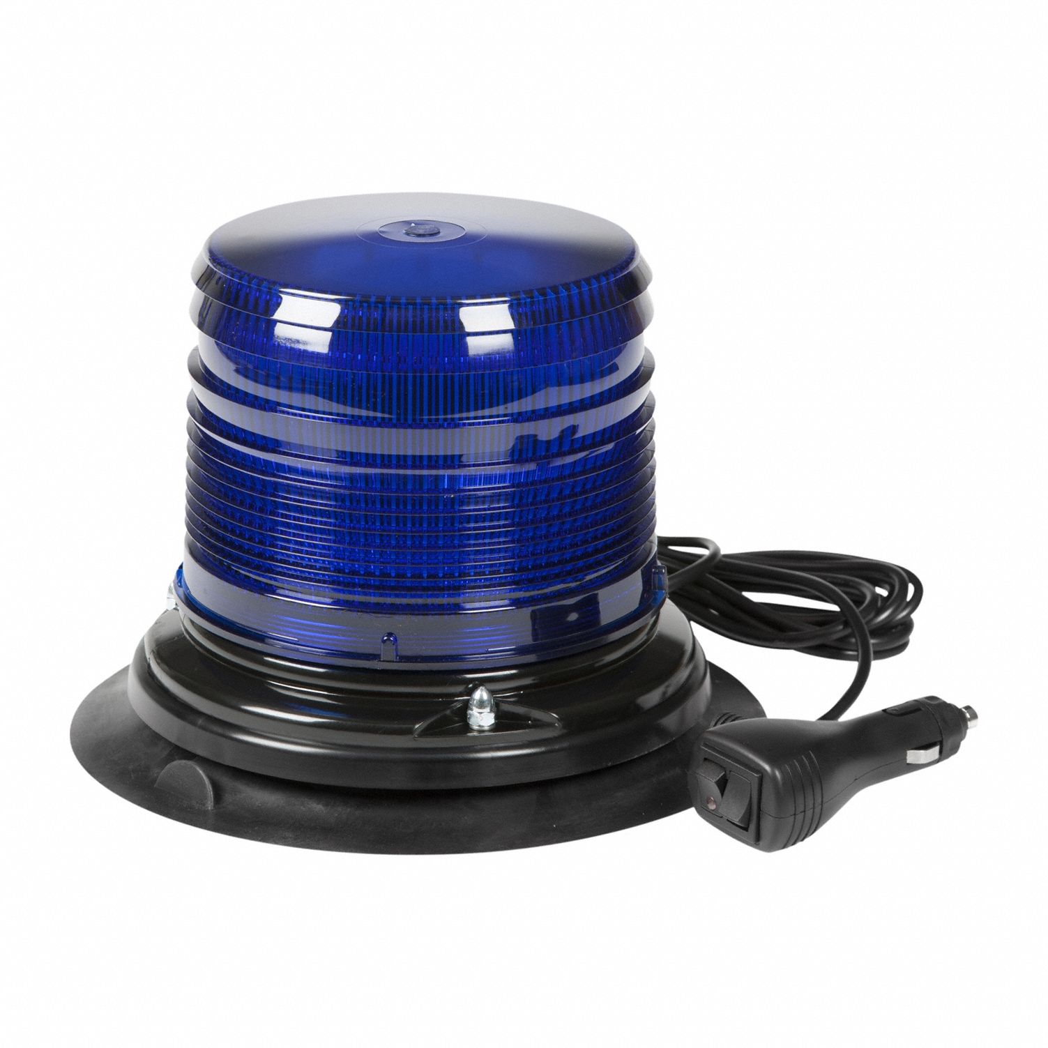 Flashing Beacon: Flashing Beacon, Blue, 8 1/16 in Overall Wd, 5 3/4 in Overall Ht, LED
