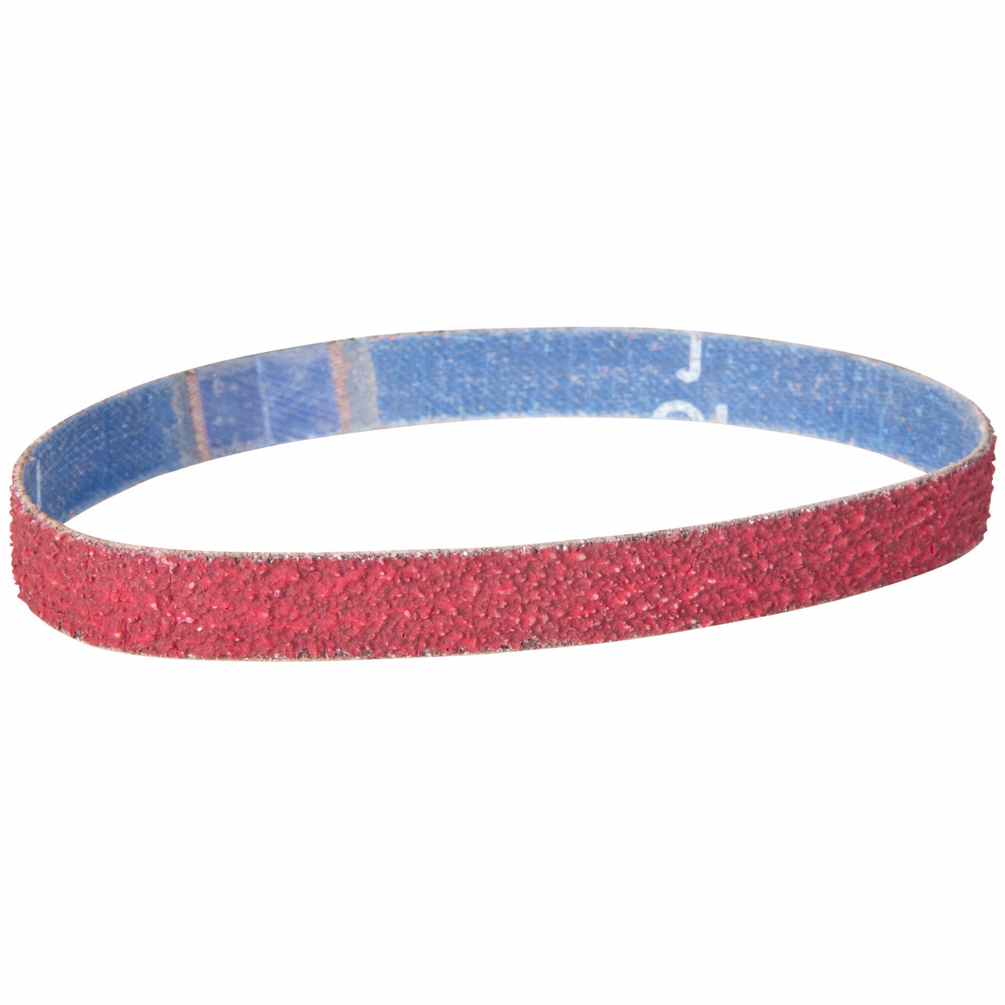 Sanding Belt: 1/4 in W x 18 in L, Ceramic, 80 Grit, Y Wt Polyester Backing, SG R981