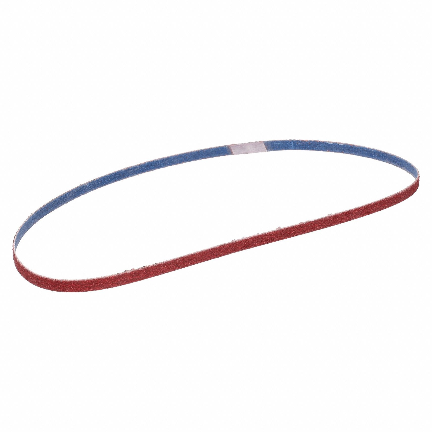 Sanding Belt: 1/4 in W x 24 in L, Ceramic, 80 Grit, Y Wt Polyester Backing, SG R981
