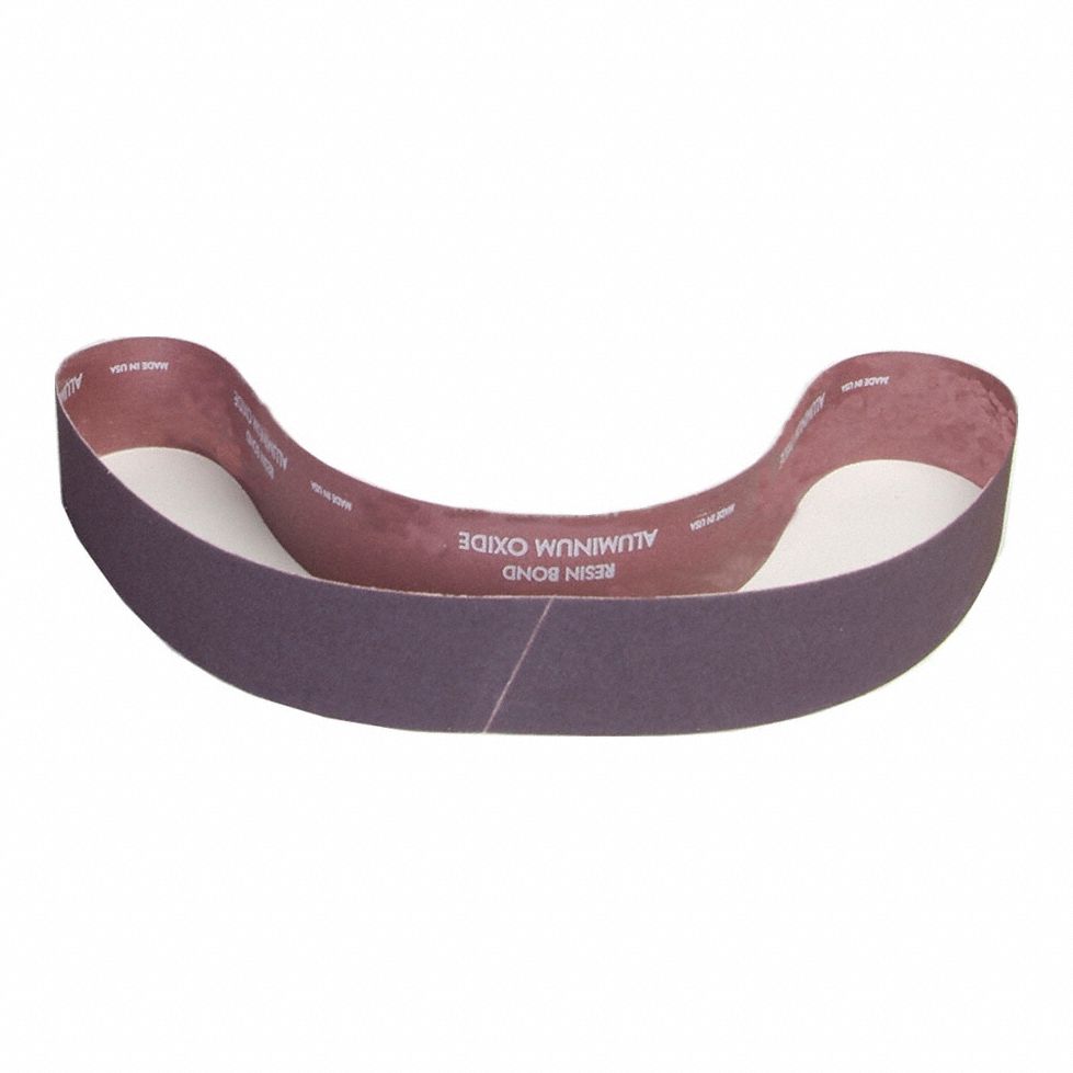 Sanding Belt: 2 in W x 60 in L, Aluminum Oxide, 80 Grit, X Wt Cotton Backing, R228 Metalite