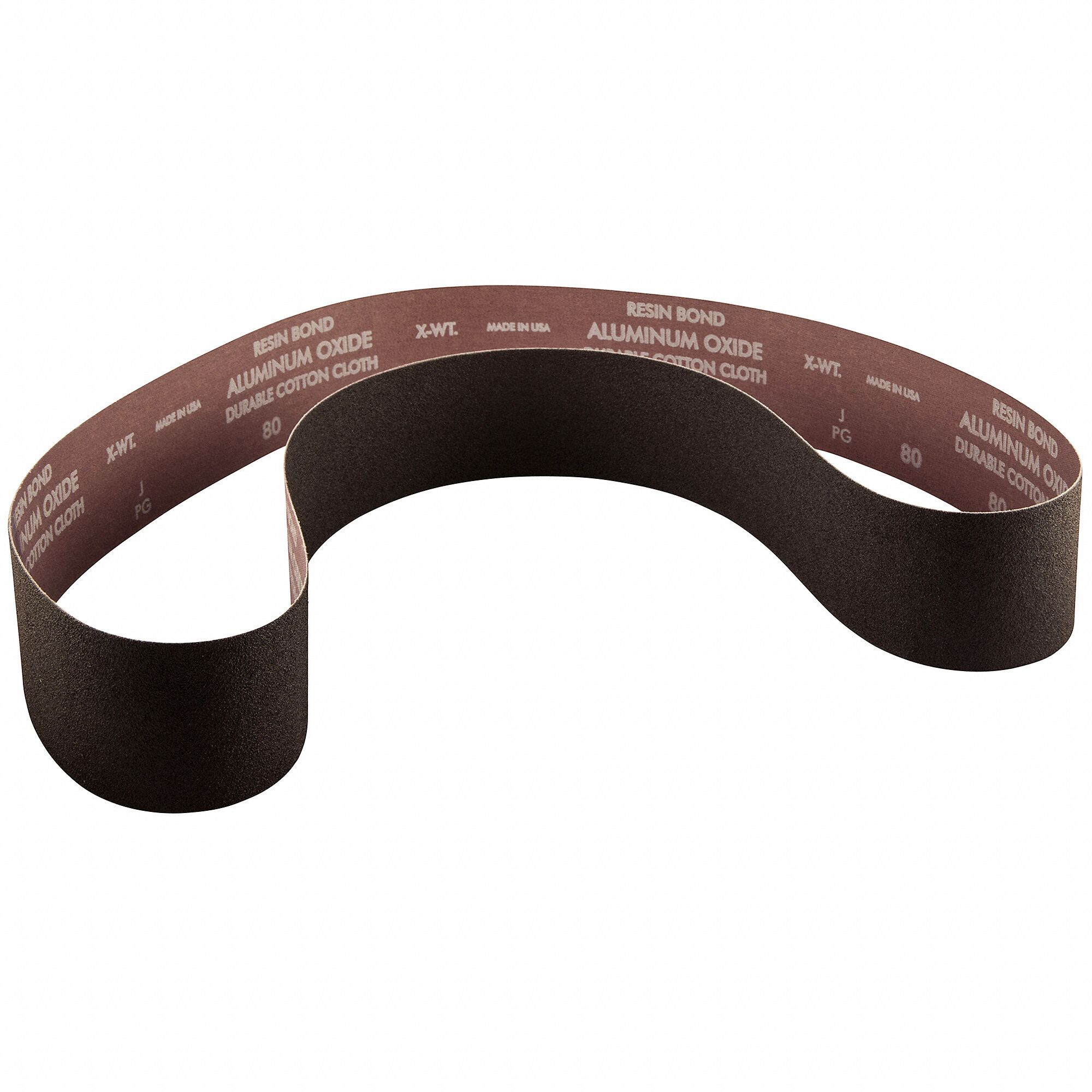 Sanding Belt: 4 in W x 36 in L, Aluminum Oxide, 100 Grit, X Wt Cotton Backing, R228 Metalite