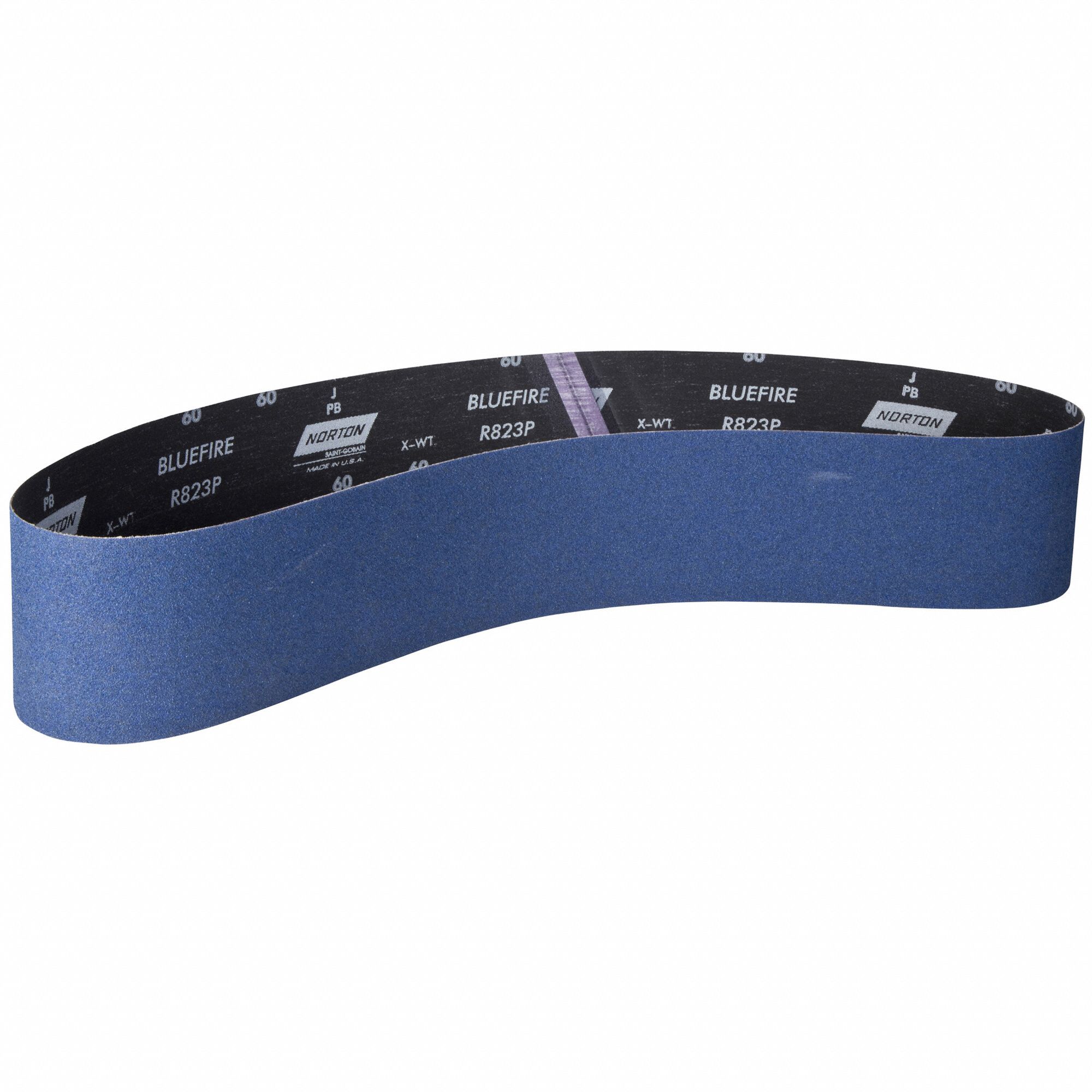 Sanding Belt: 4 in W x 60 in L, Zirconia Alumina, 80 Grit, X Wt Polyester Backing