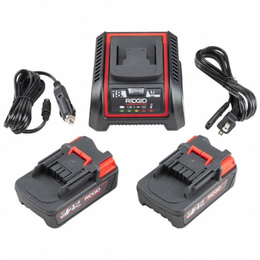 RIDGID®, 18V RIDGID, Battery and Charger Kit 780AX166013 Grainger