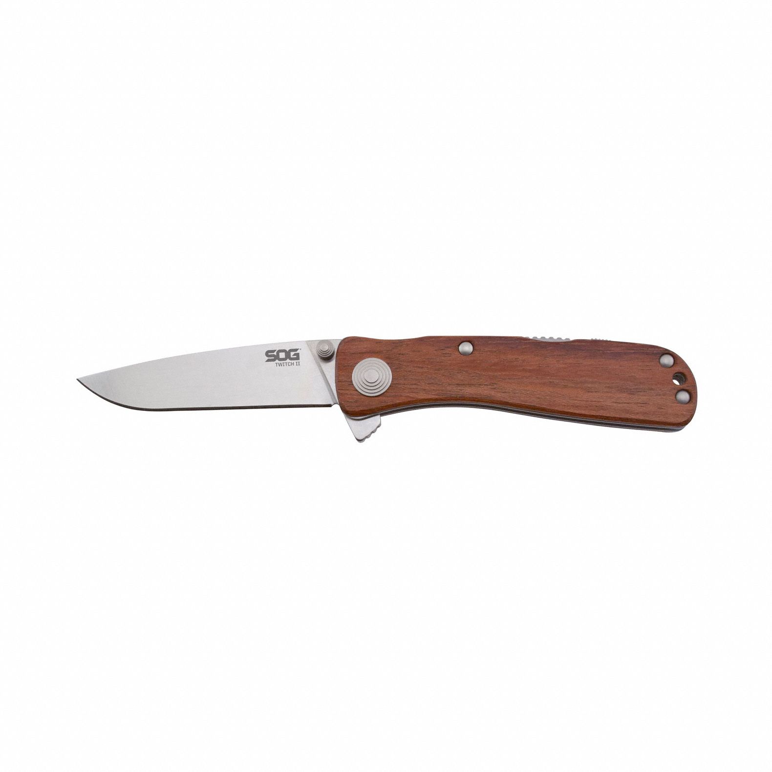 Folding Utility Knife: 2 3/4 in Blade Lg, 3 1/2 in Closed Lg, 6 1/4 in Overall Lg, Wood