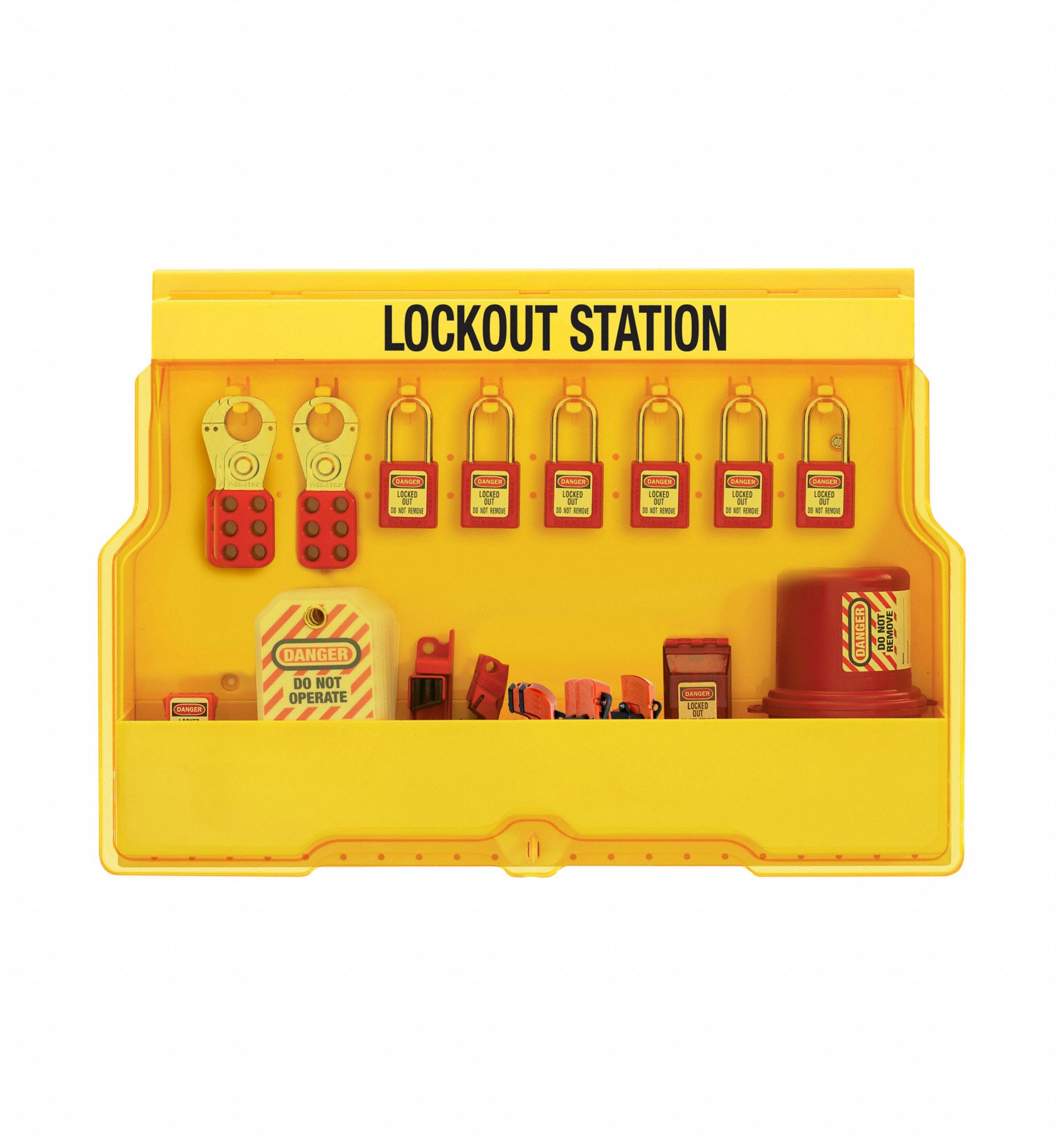 Lockout Station: 20 Components Included, Electrical, Lockout Station, Fasteners