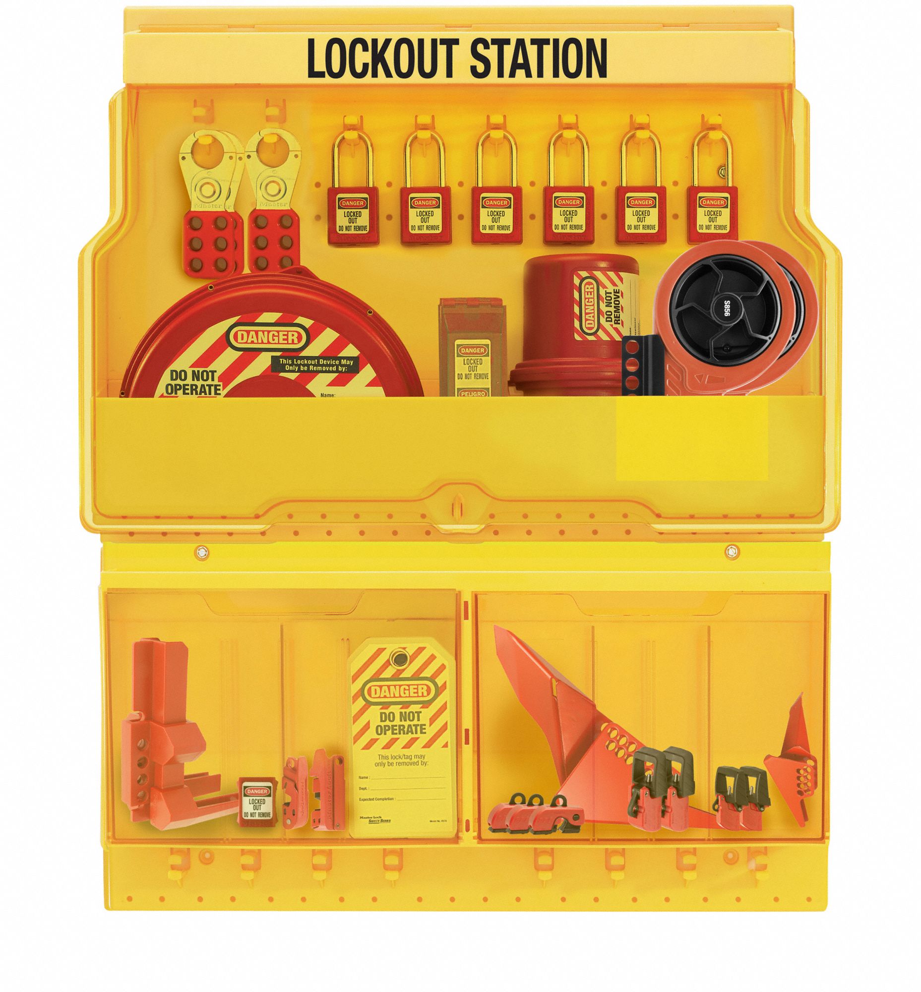 MASTER LOCK, 30 Components Included, Deluxe Lockout Station, Valve