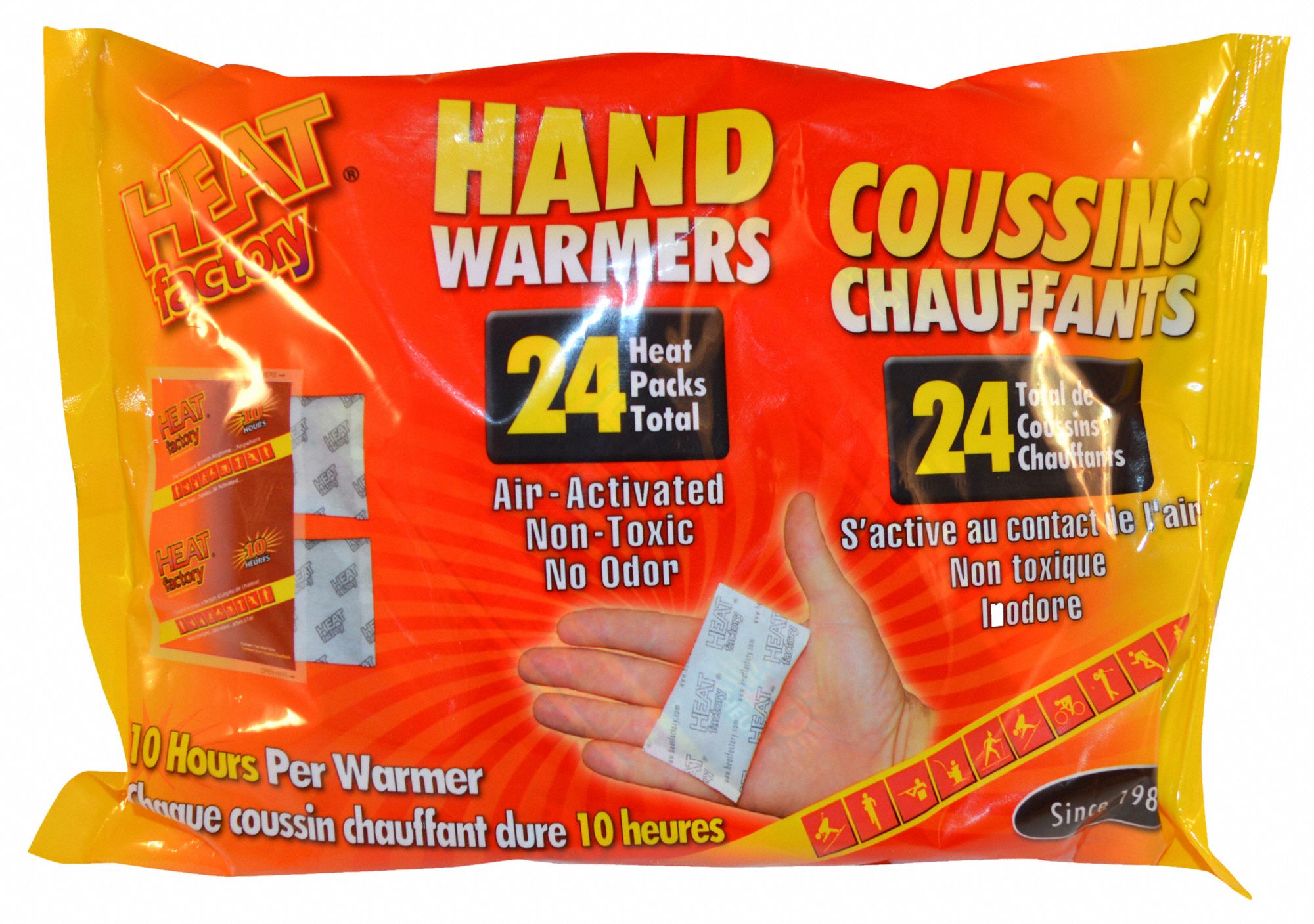 HEAT FACTORY, AirActivated, Up to 10 hr, Hand Warmers 780TG219641