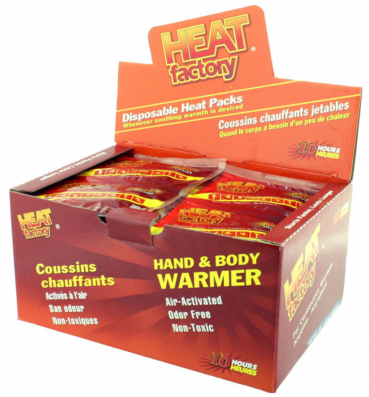 HEAT FACTORY, AirActivated, Up to 10 hr, Hand Warmers 780TG3195340