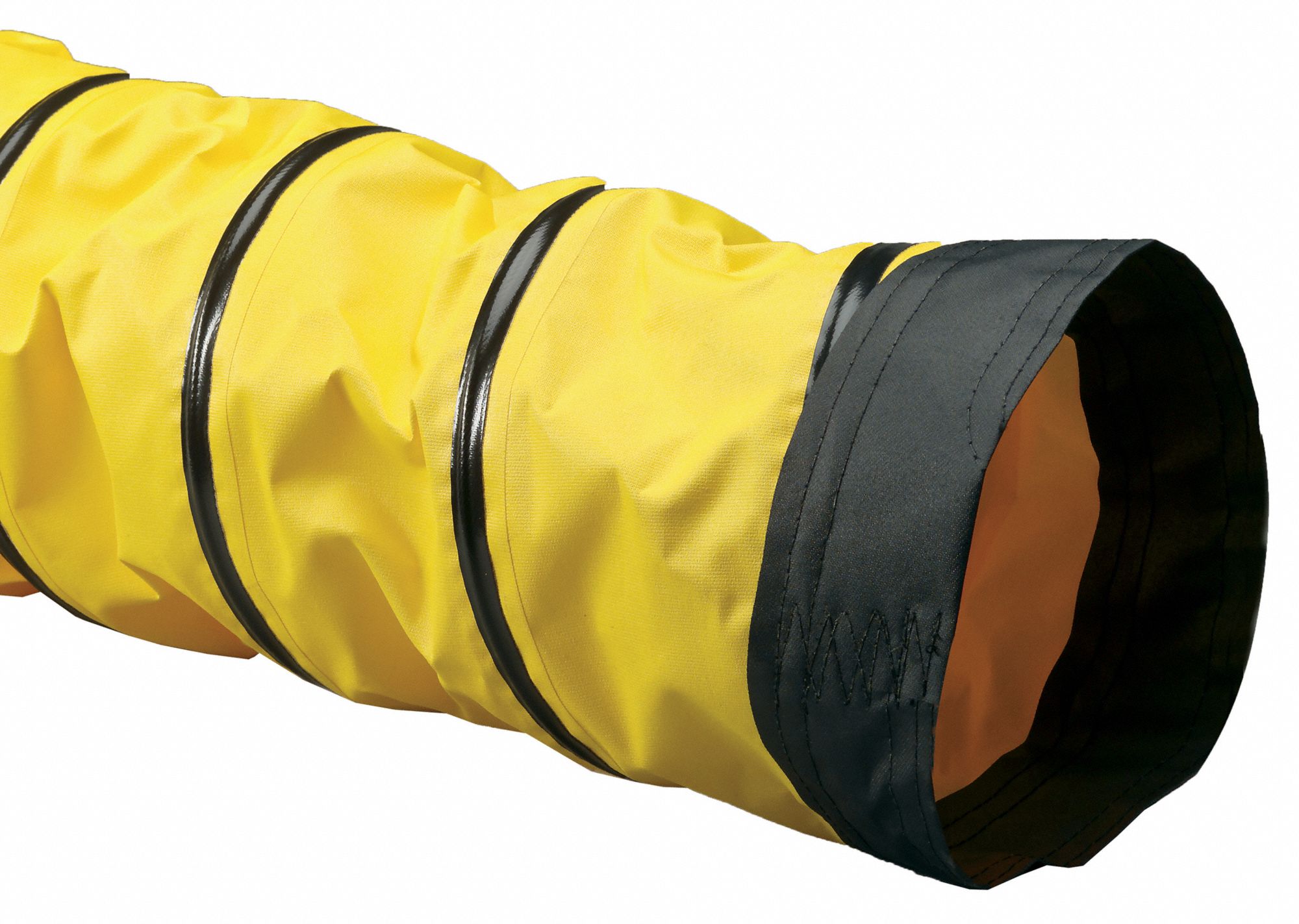 Ducting Hose, 15 ft L, Black/Yellow