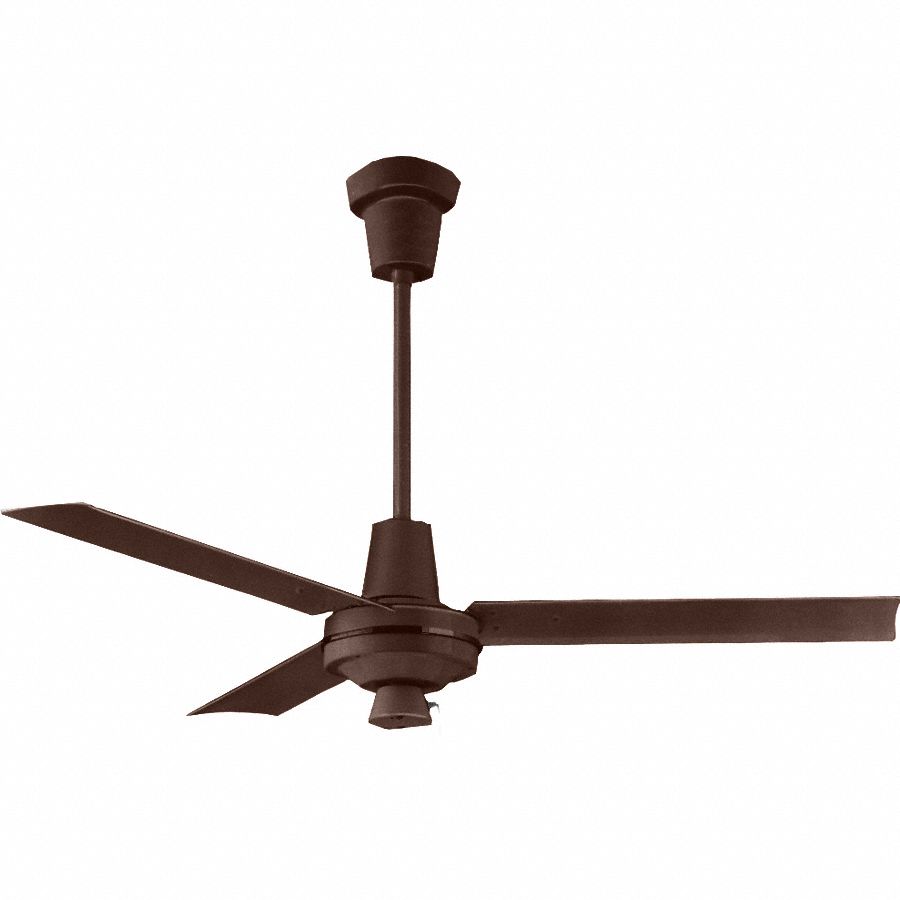 Ceiling Fan: 6, 561 cfm Airflow, 56 in Blade Dia, Variable Speeds, 120V AC, Single Phase, Brown