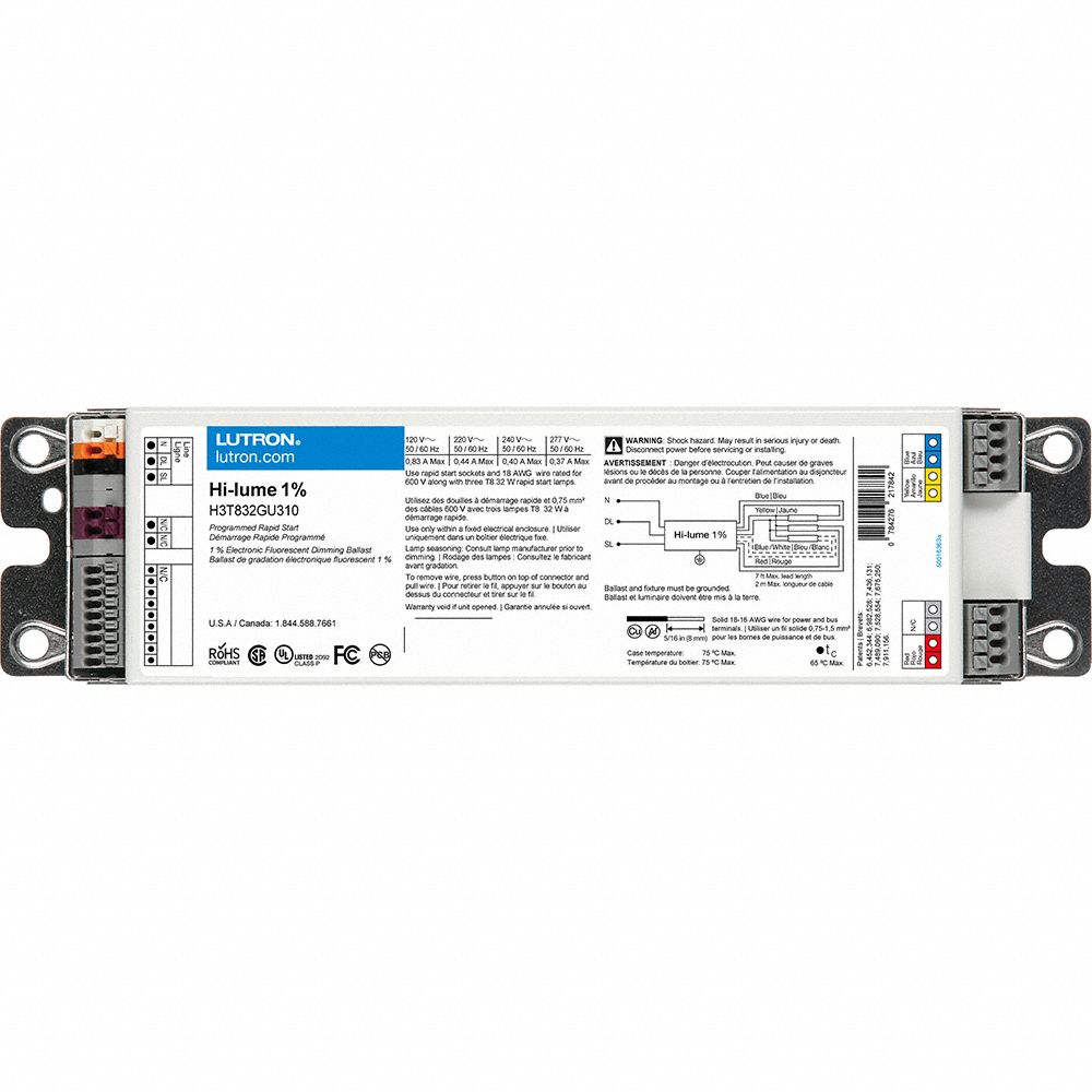 LUTRON, Electronic Dimming Ballast 780U70H3T832GU310 Grainger