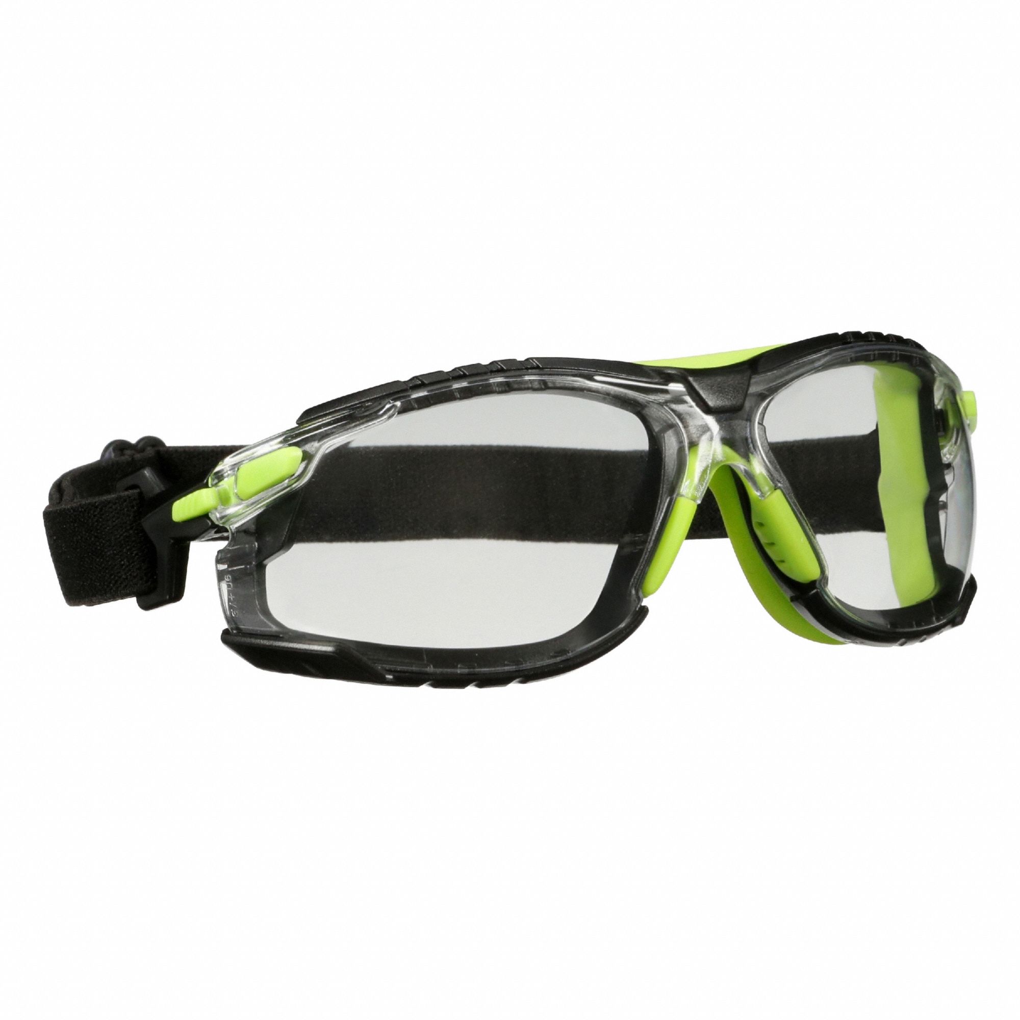 SafetyGlasses Clear AntiFog Blk/Grn