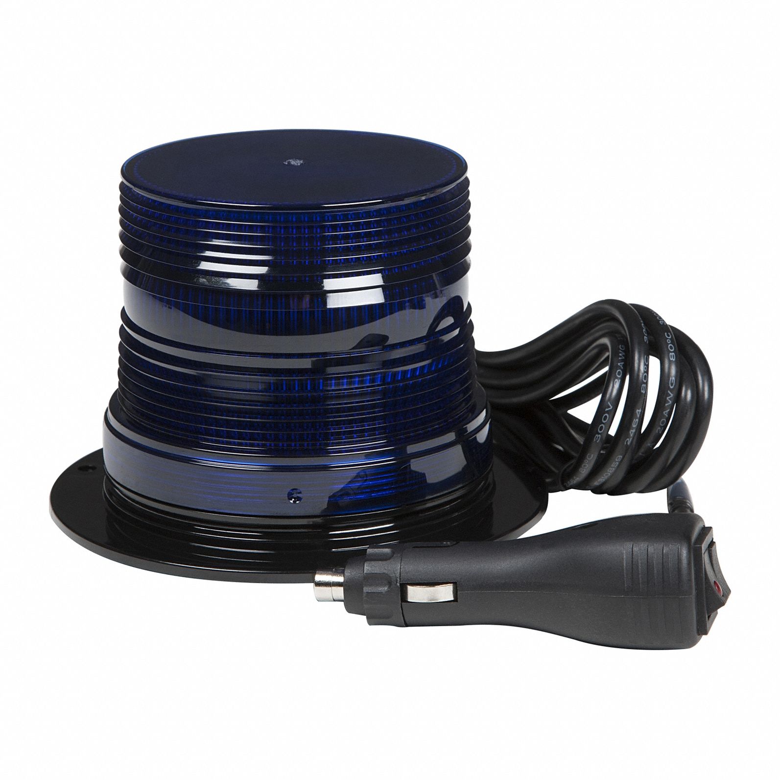 Flashing Beacon: Flashing Beacon, Blue, 5 1/8 in Overall Wd, 3 13/16 in Overall Ht, LED