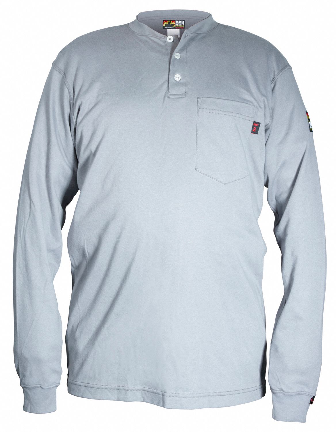 FR Long Sleeve Shirt: 9.6 cal/sq cm ATPV, Men's, Regular, 2XL, MaxComfort™ ( 7 oz ), Long