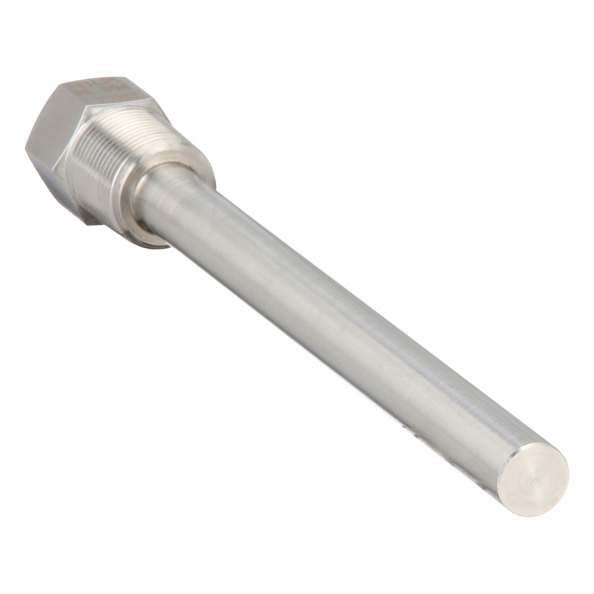 Threaded Thermowell: Stainless Steel, For 9 in Stem Lg, 7 1/2 in Insertion Lg, 1, 200°F/649°C